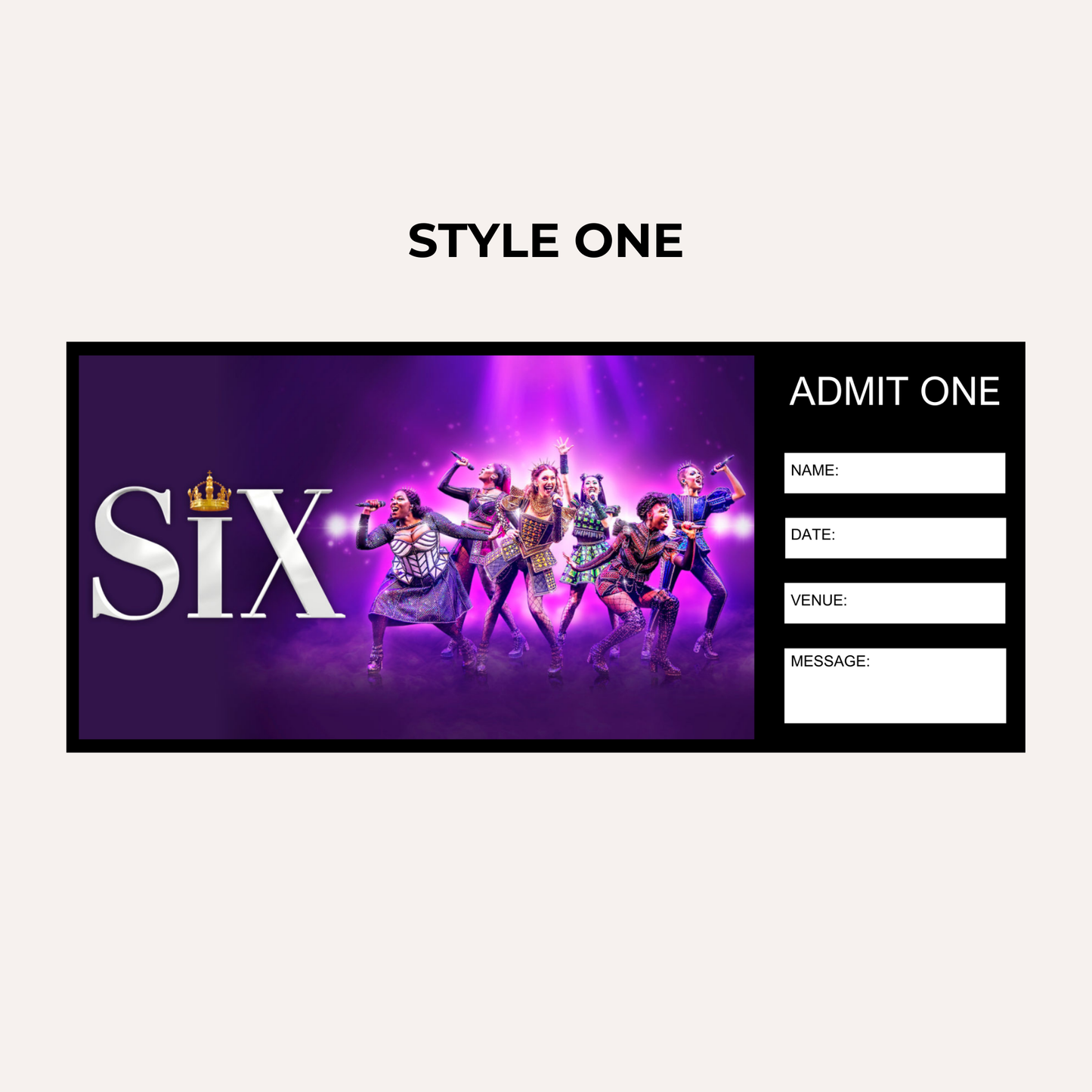 Theatre Gifting Experience- Six The Musical