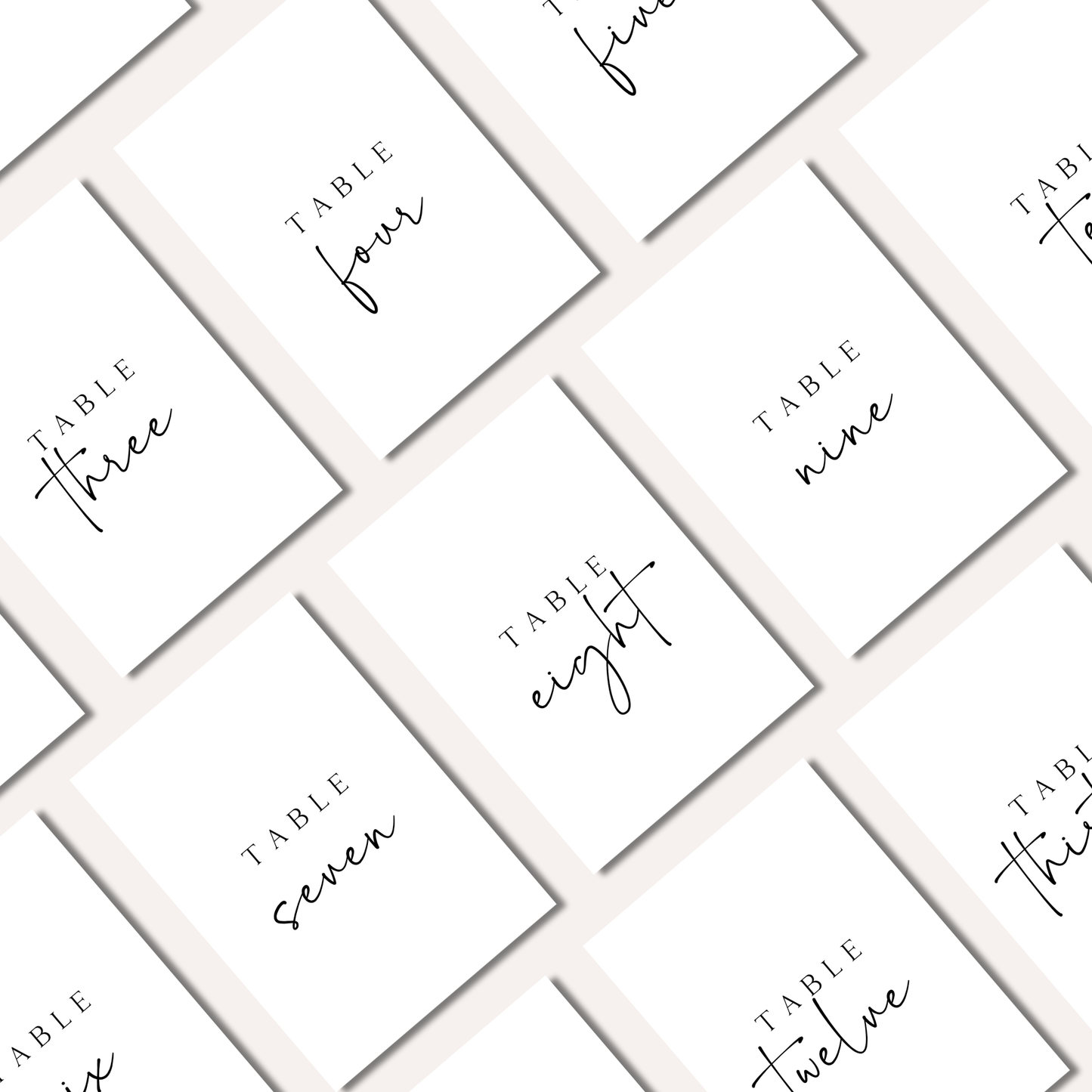 Table Numbers- Minimalistic Style #9