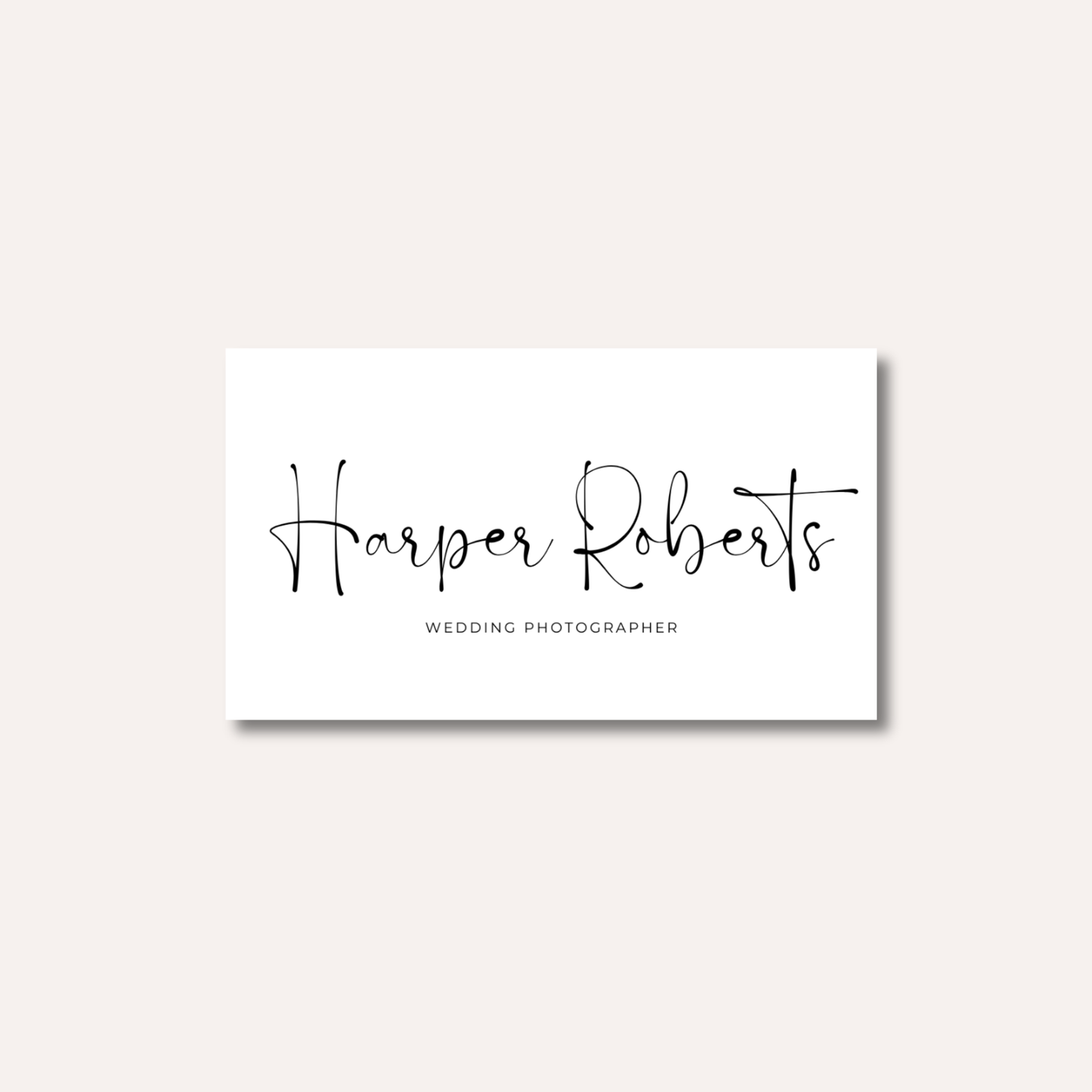Minimalistic Calligraphy Print Business Cards