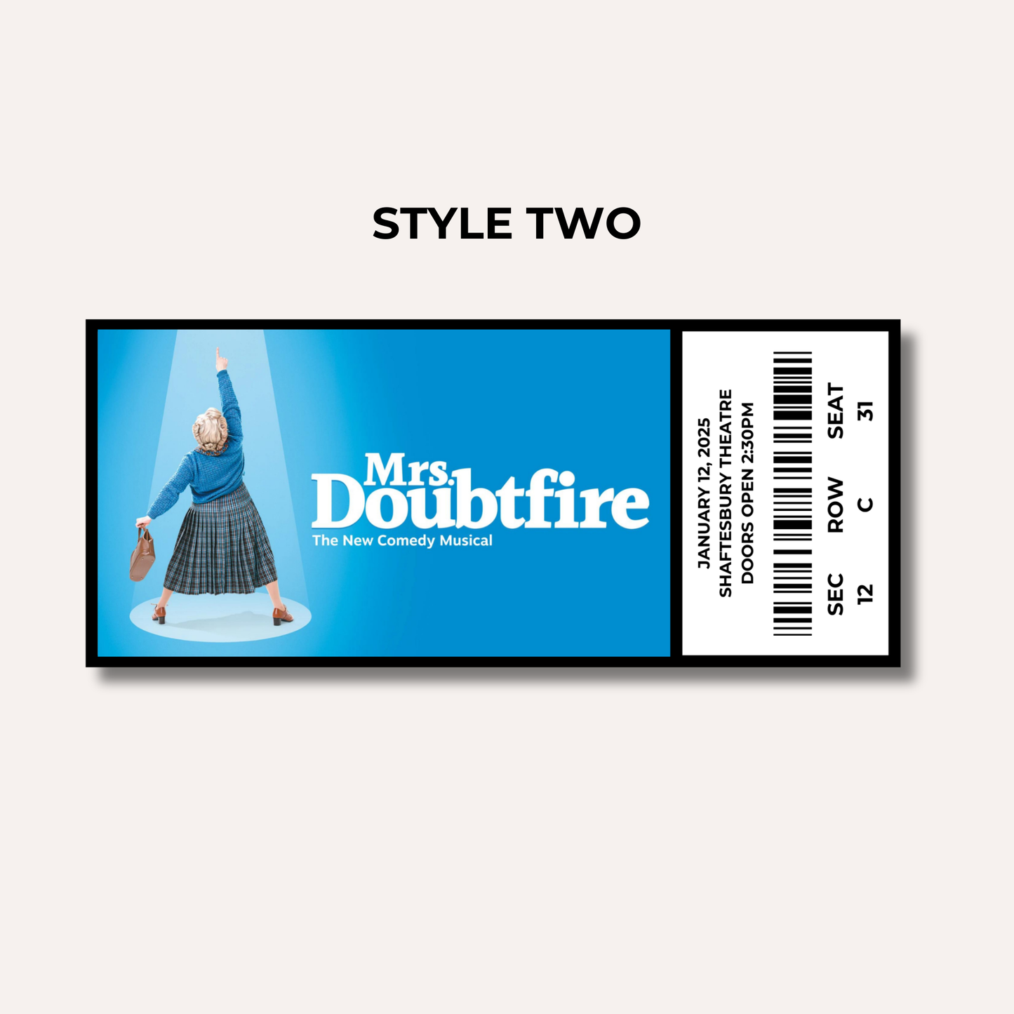 Theatre Gifting Experience- Mrs Doubtfire