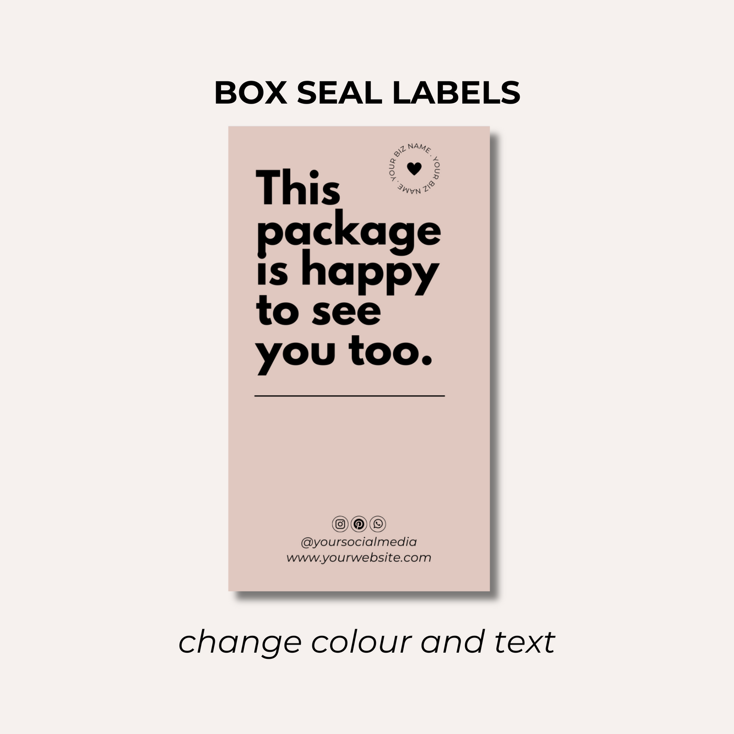 Box Seal Labels- Design 2