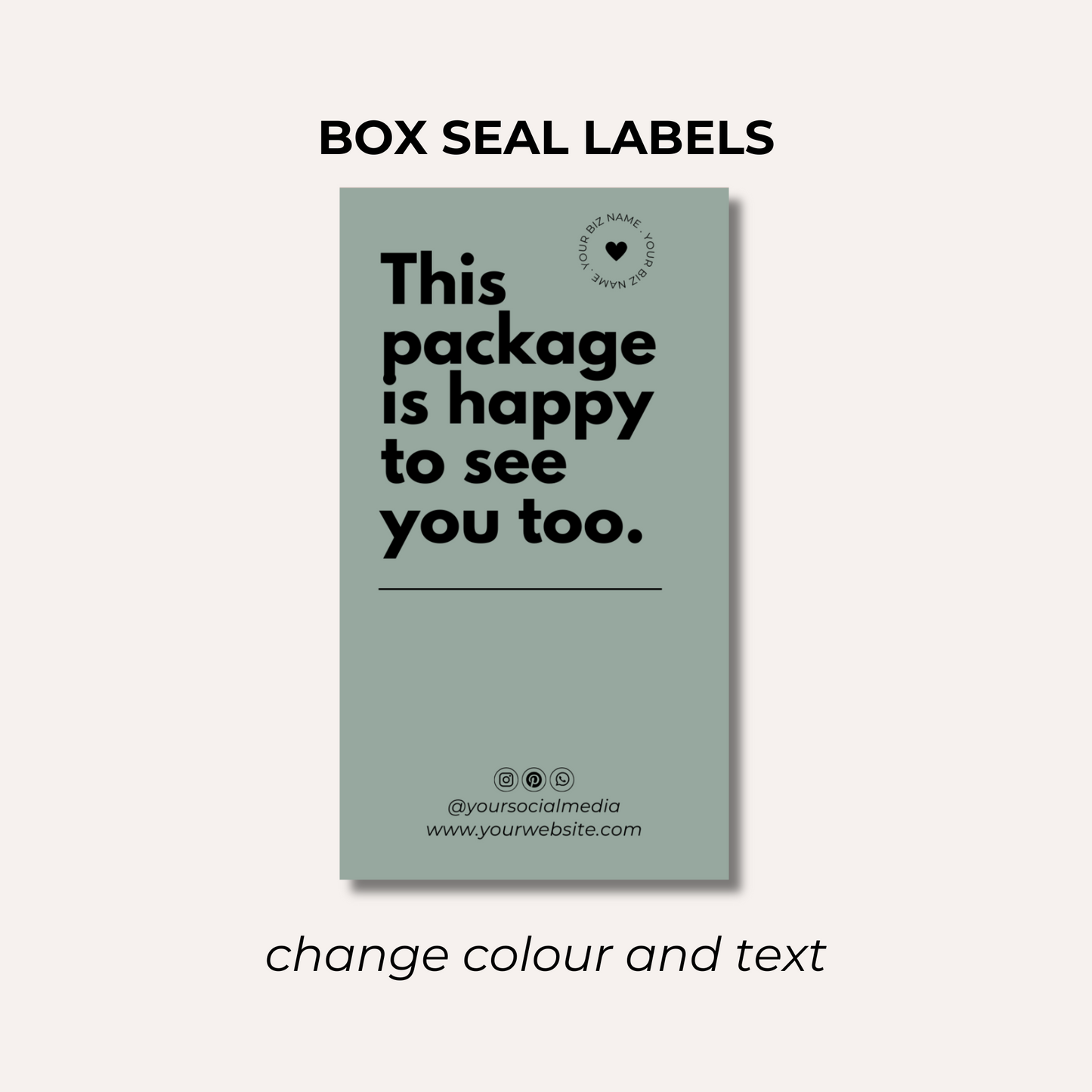 Box Seal Labels- Design 2