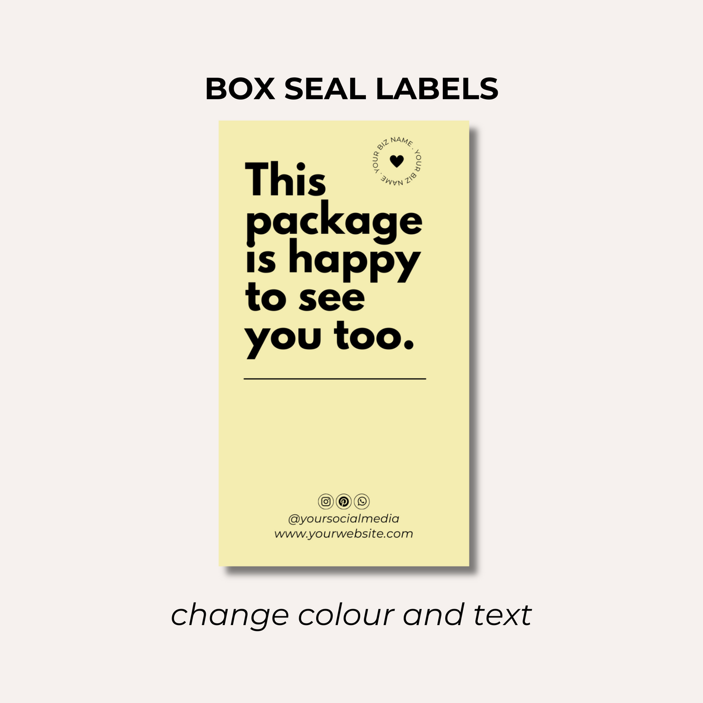 Box Seal Labels- Design 2