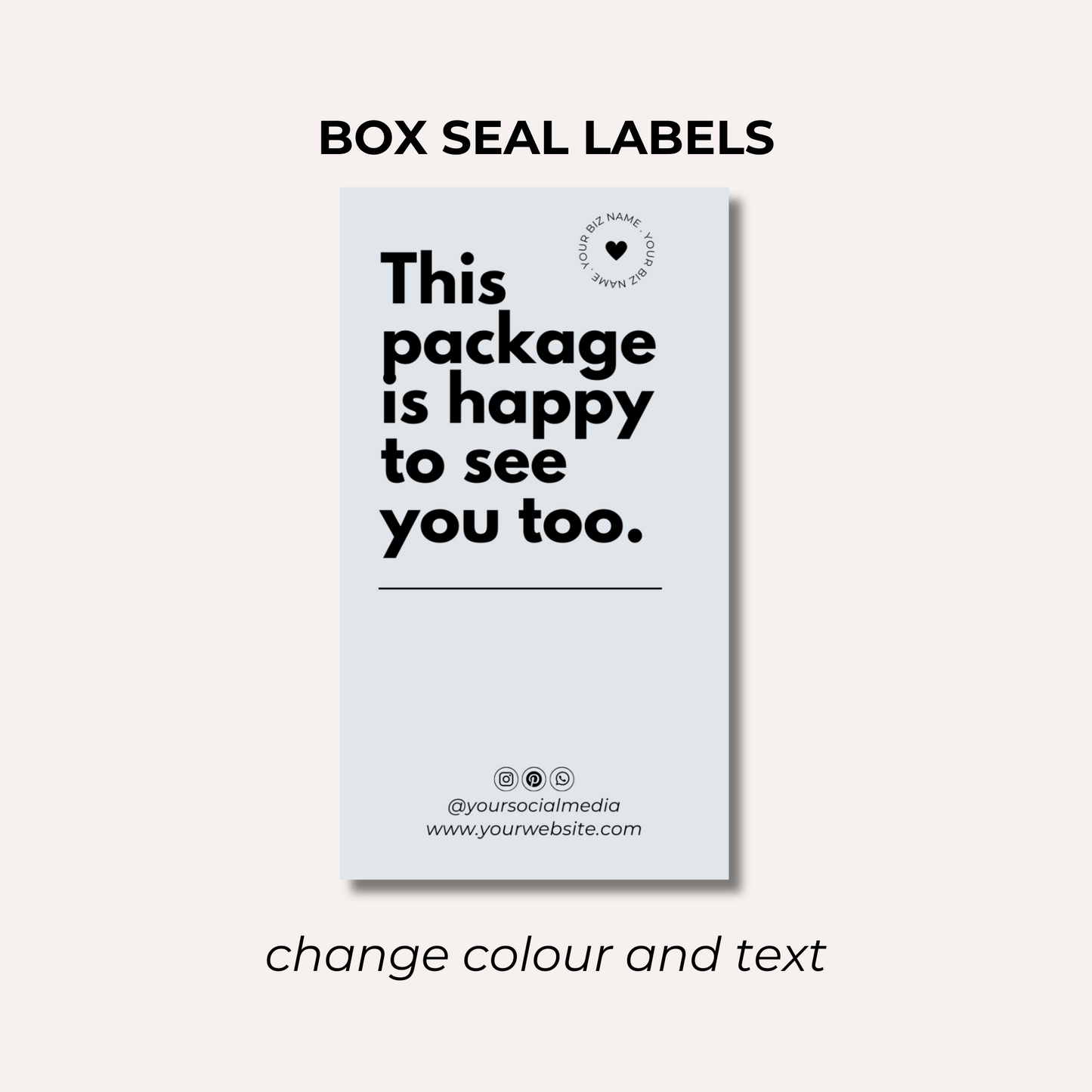 Box Seal Labels- Design 2