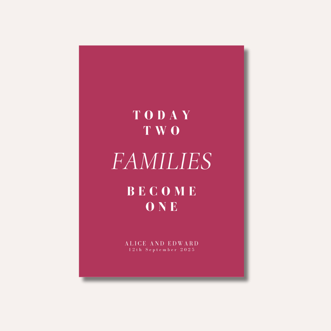 Today Two Families Become One
