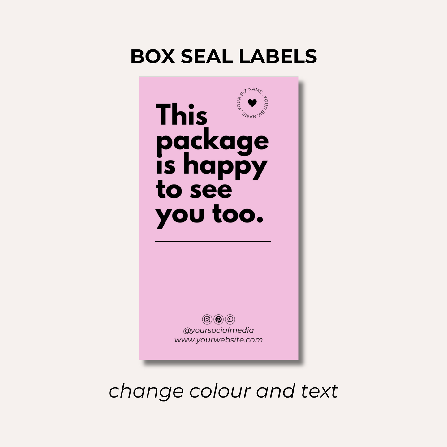 Box Seal Labels- Design 2