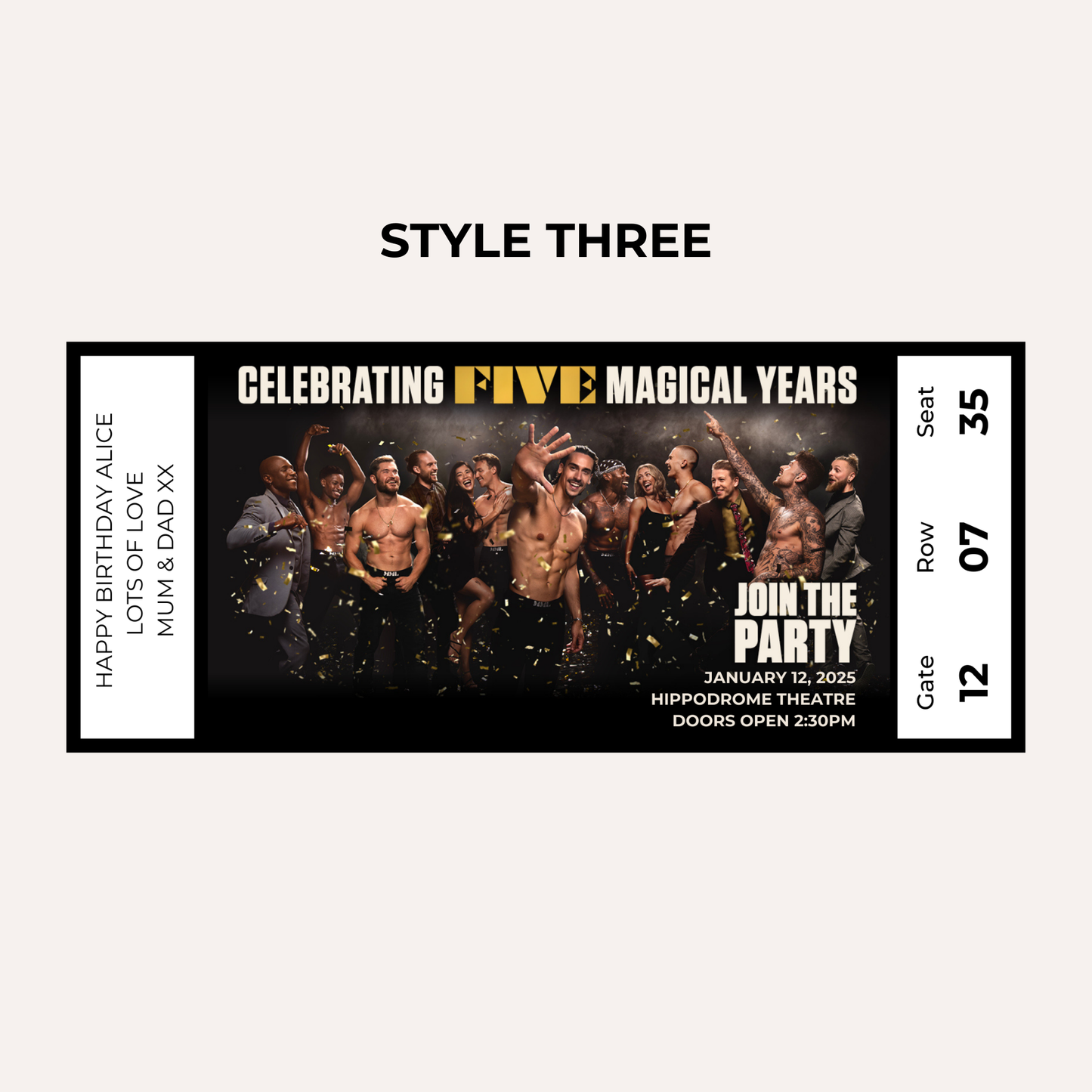 Theatre Gifting Experience- Magic Mike
