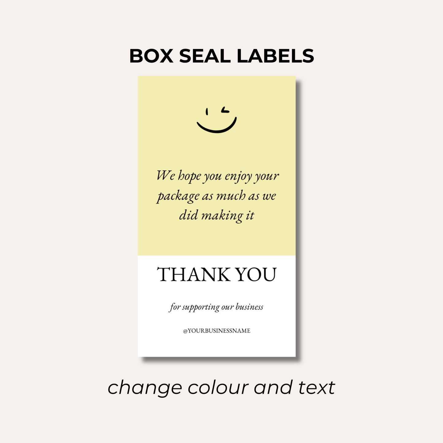 Box Seal Labels- Design 3