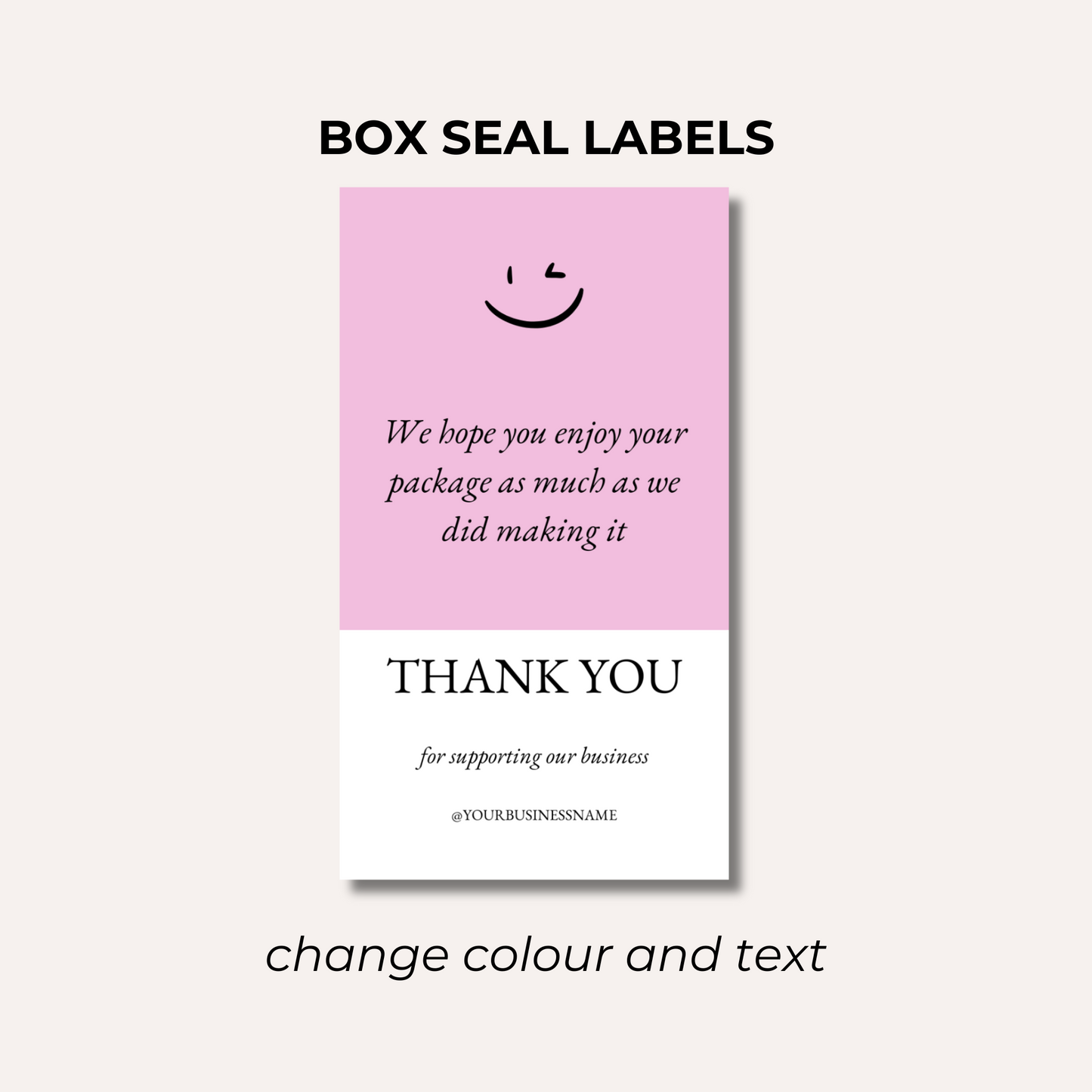 Box Seal Labels- Design 3