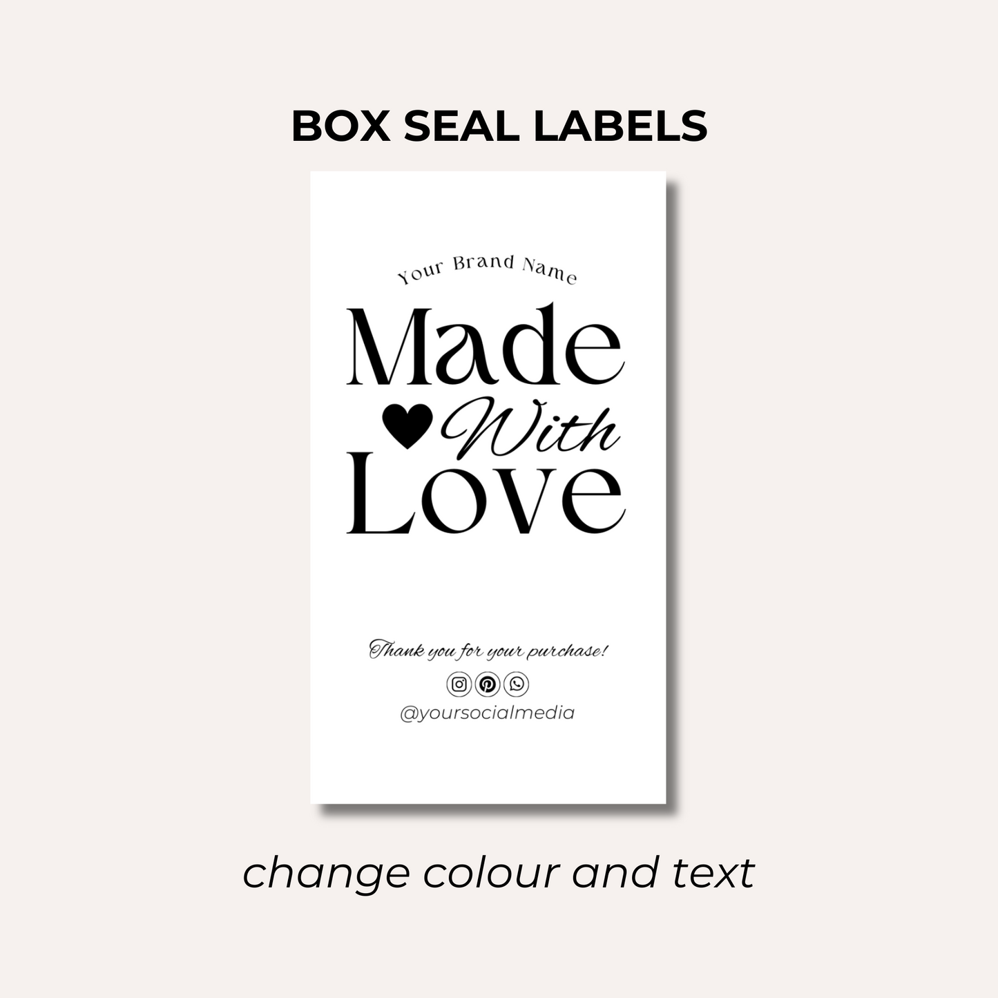 Box Seal Labels- Design 4