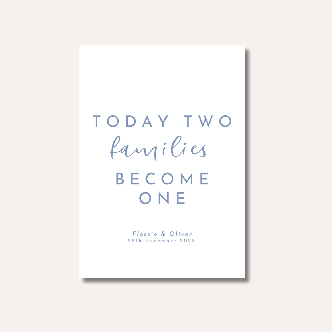 Today Two Families Become One
