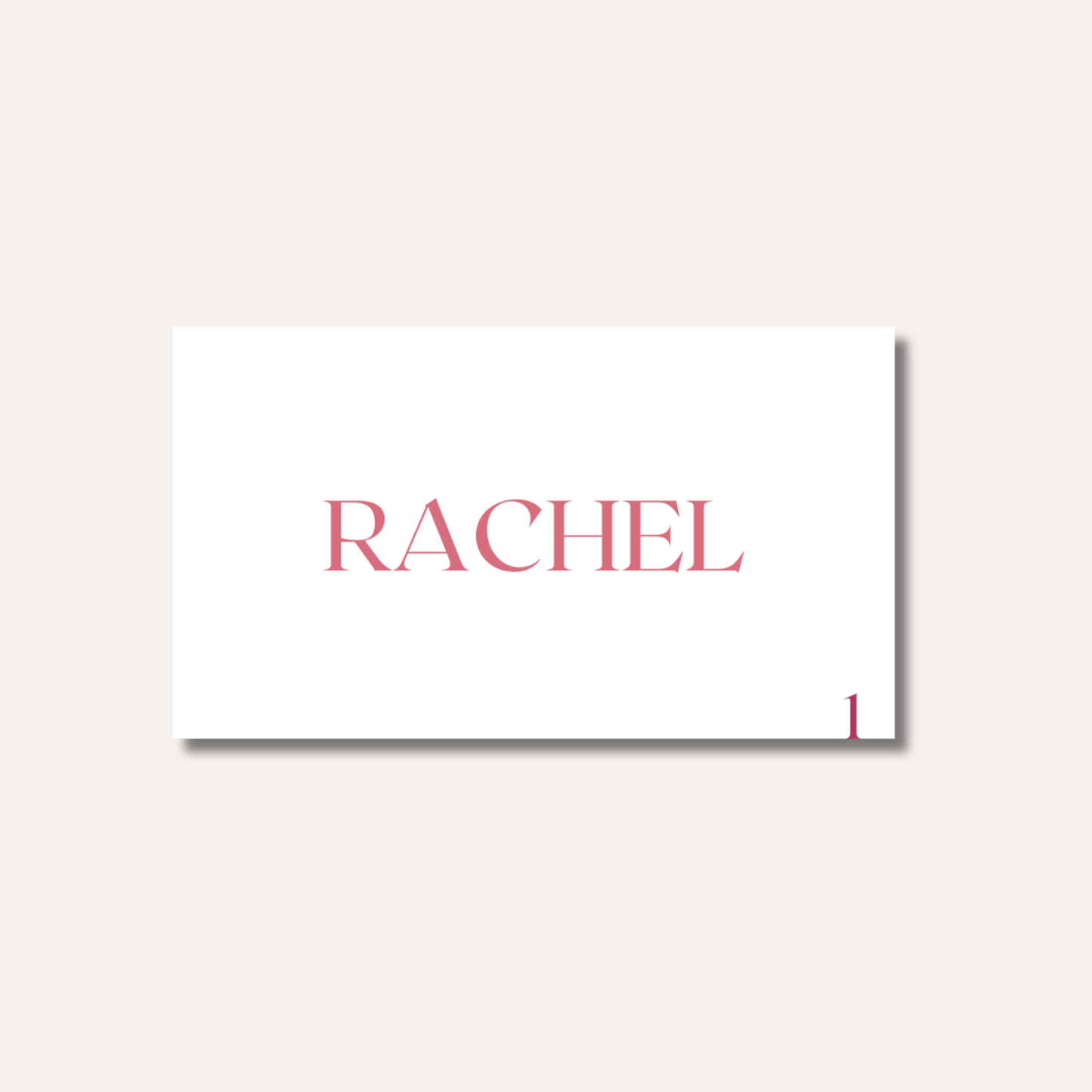 Rachel Place Card