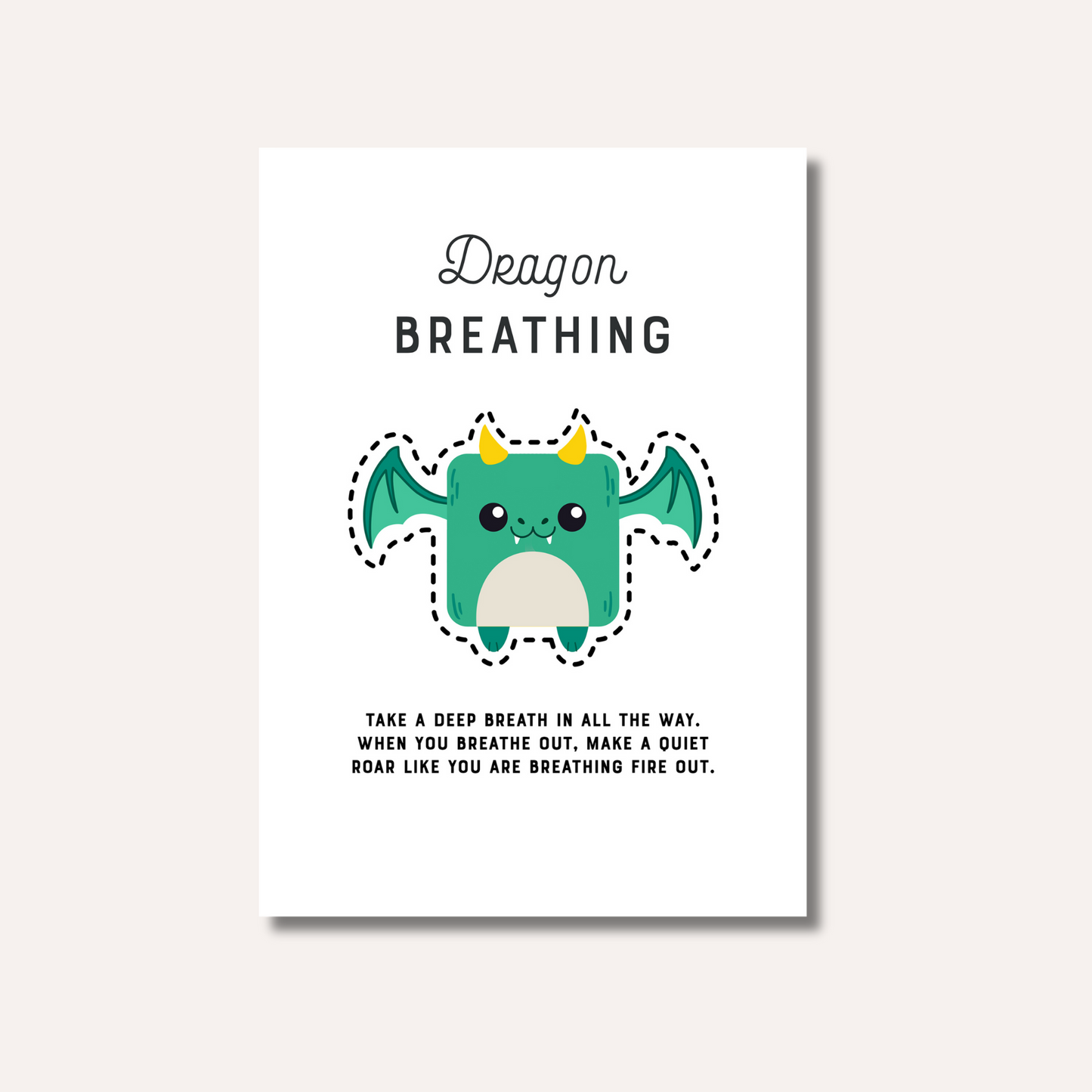 20 x Breathing Exercises Cards