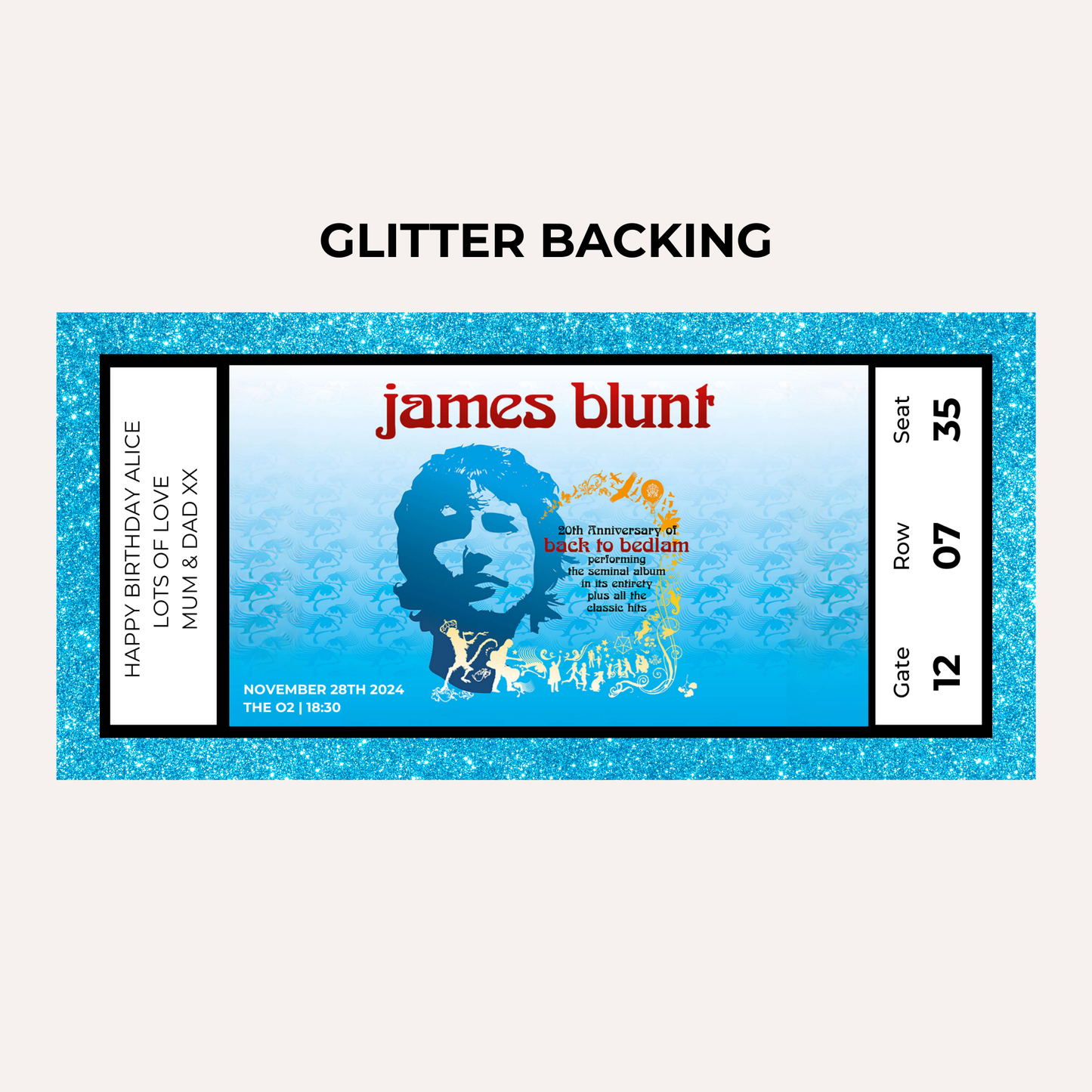Concert Gifting Experience- James Blunt, Back To Bedlam 30th Anniversary Tour