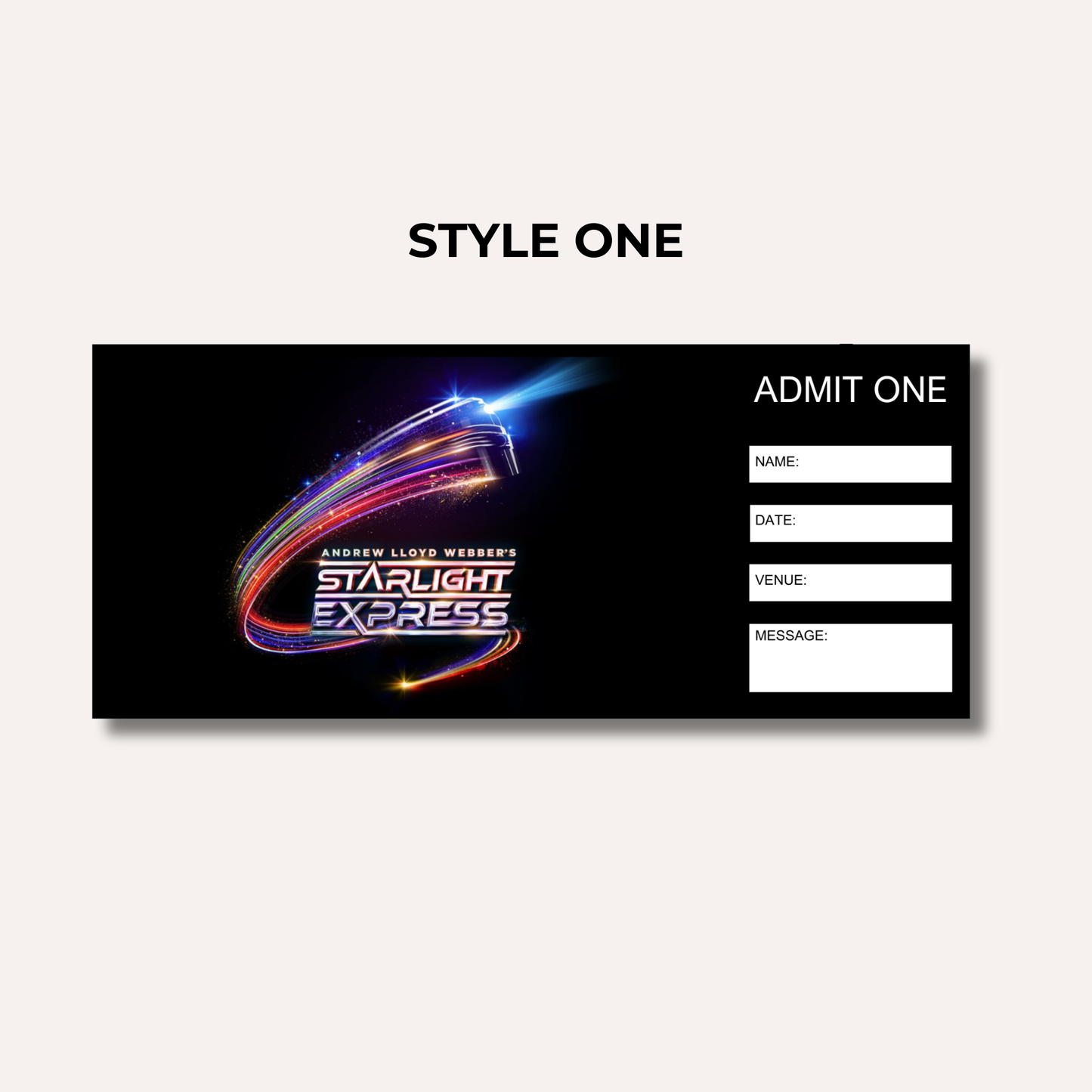 Theatre Gifting Experience- Starlight Express