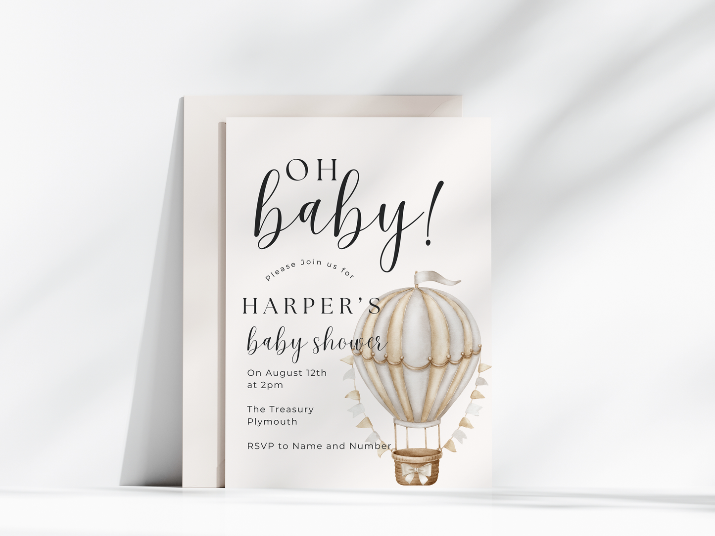 Hot Air Balloon Invitation