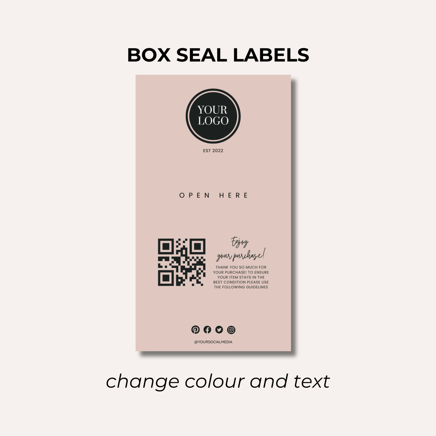 Box Seal Labels- Design 7