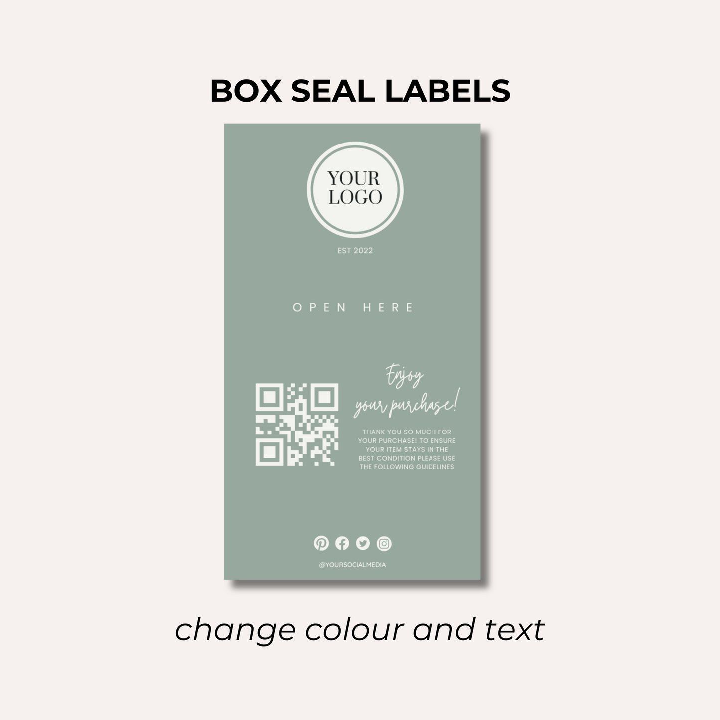 Box Seal Labels- Design 7