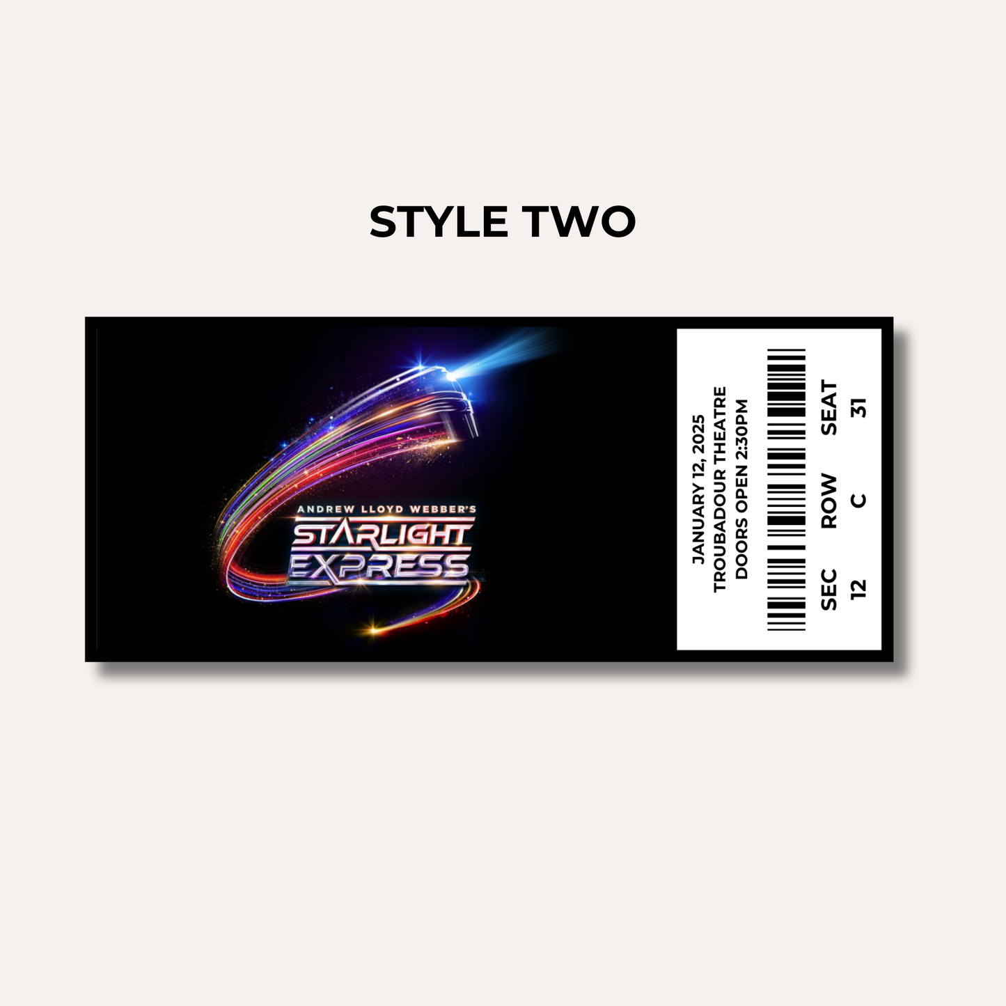 Theatre Gifting Experience- Starlight Express