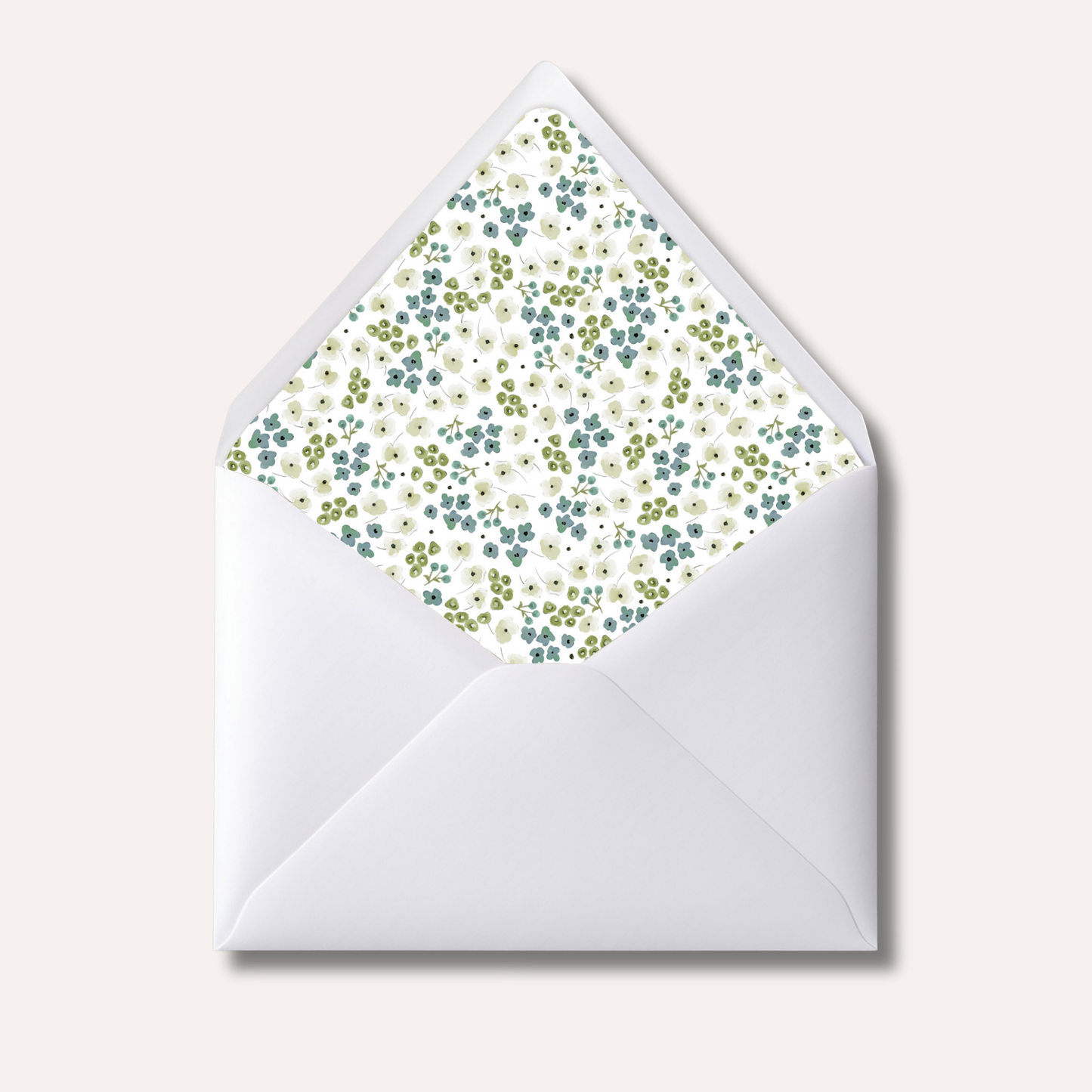 Envelope Liner: Green Floral