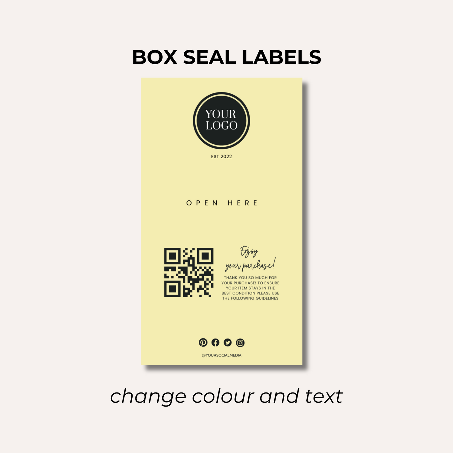 Box Seal Labels- Design 7