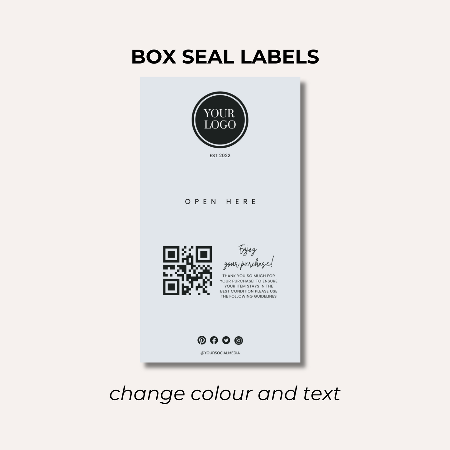 Box Seal Labels- Design 7