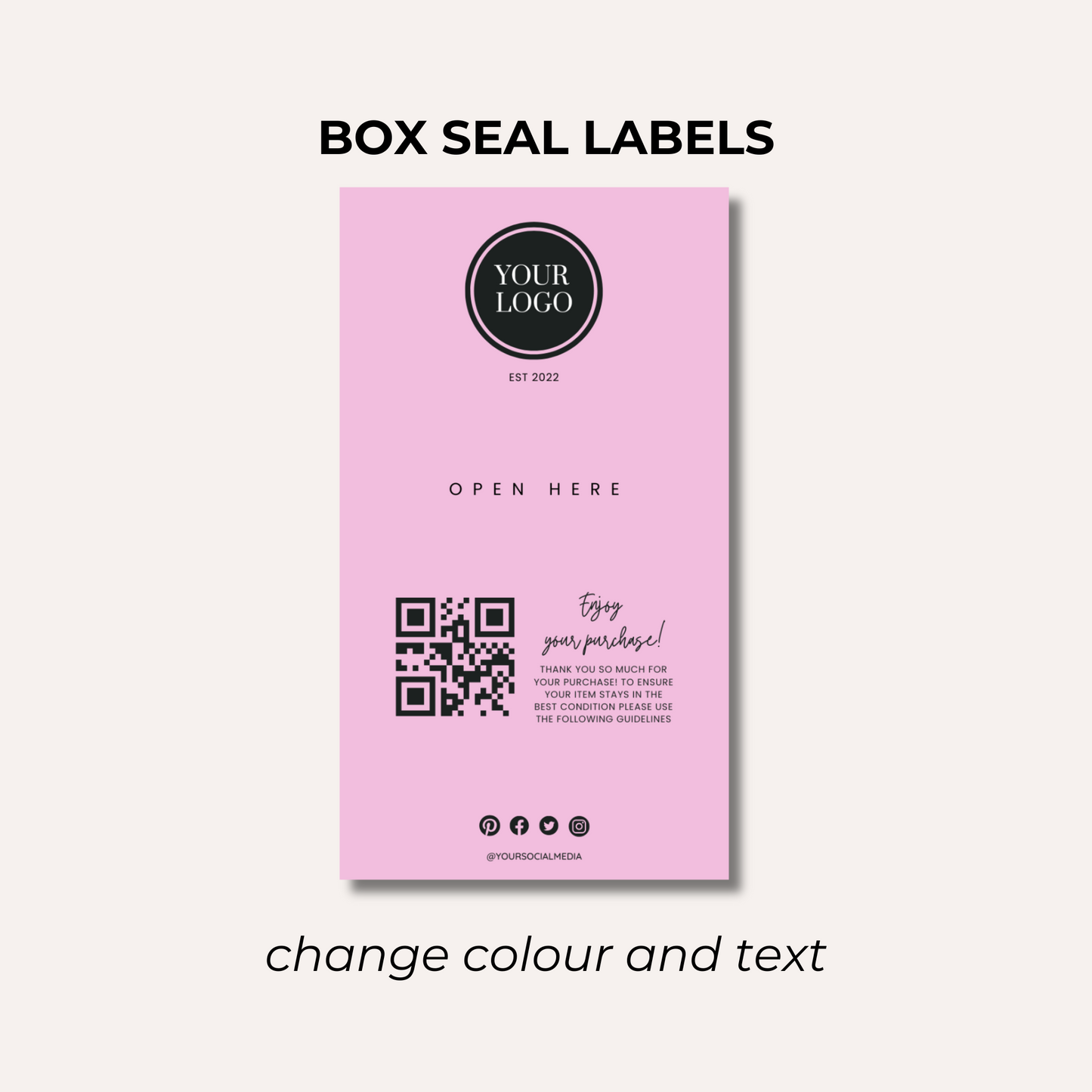 Box Seal Labels- Design 7
