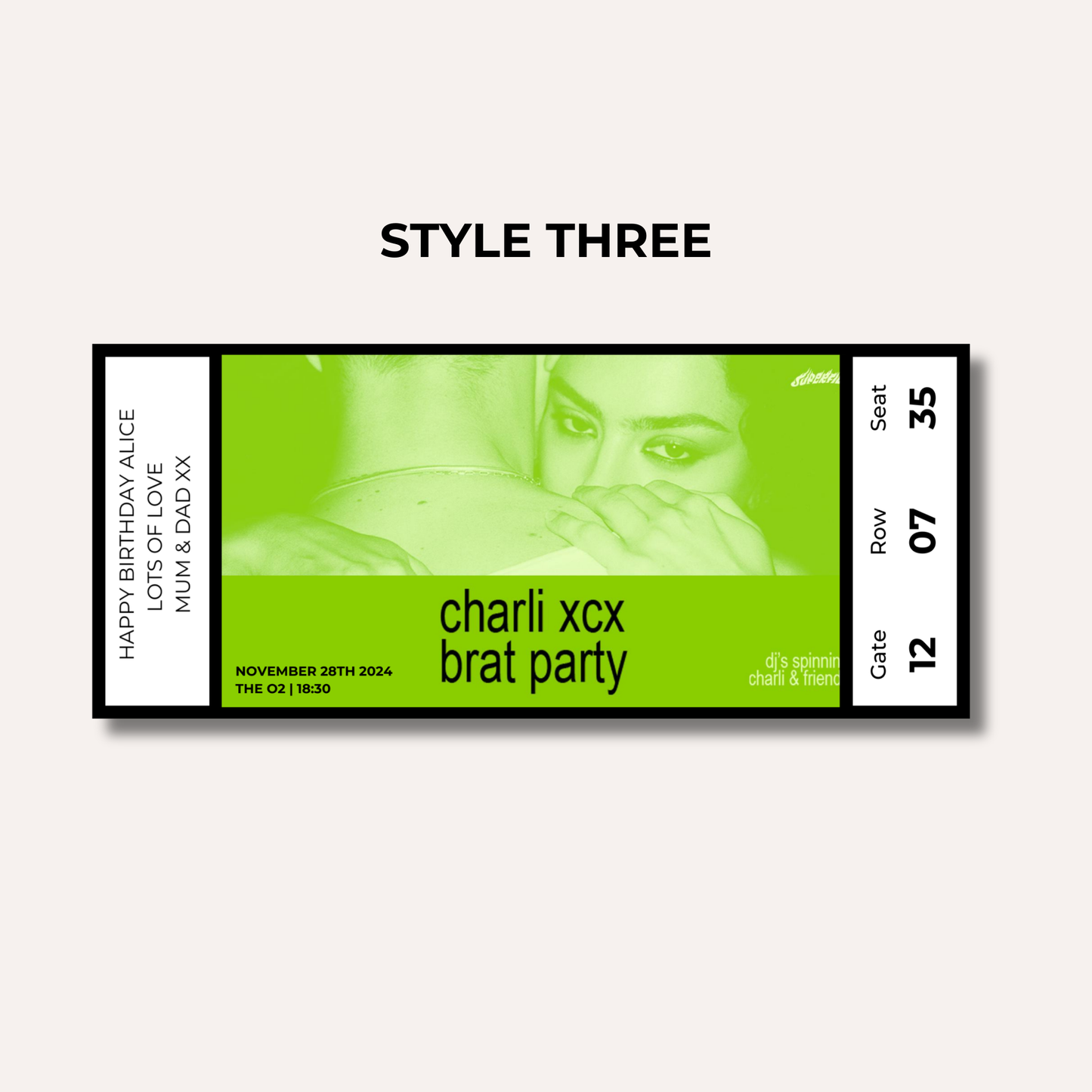 Concert Gifting Experience- Charlie XCX, Brat Party Tour
