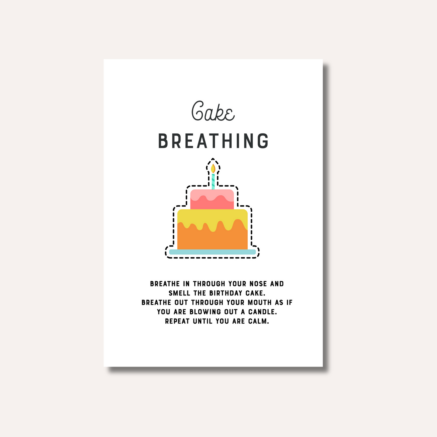20 x Breathing Exercises Cards