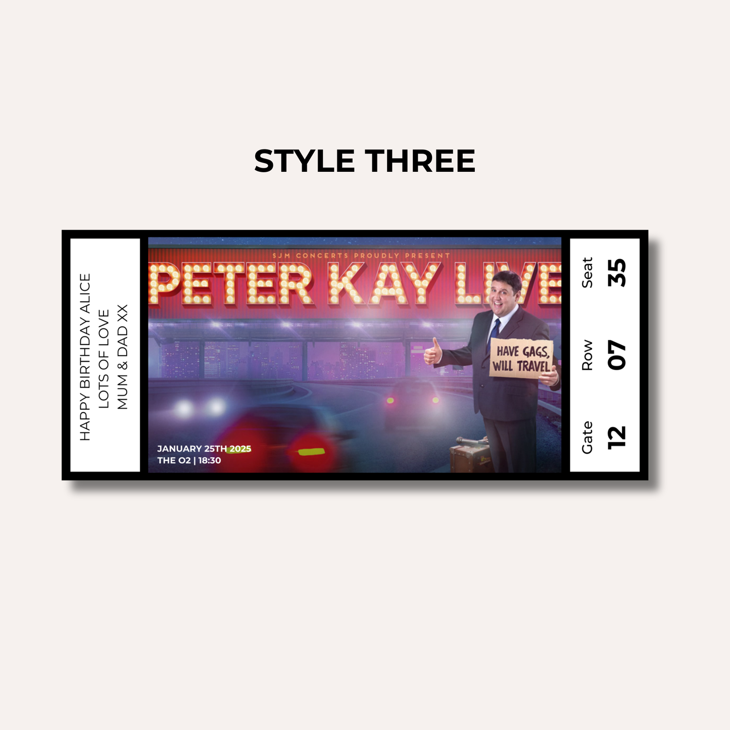 Comedian Gifting Experience- Peter Kay Live