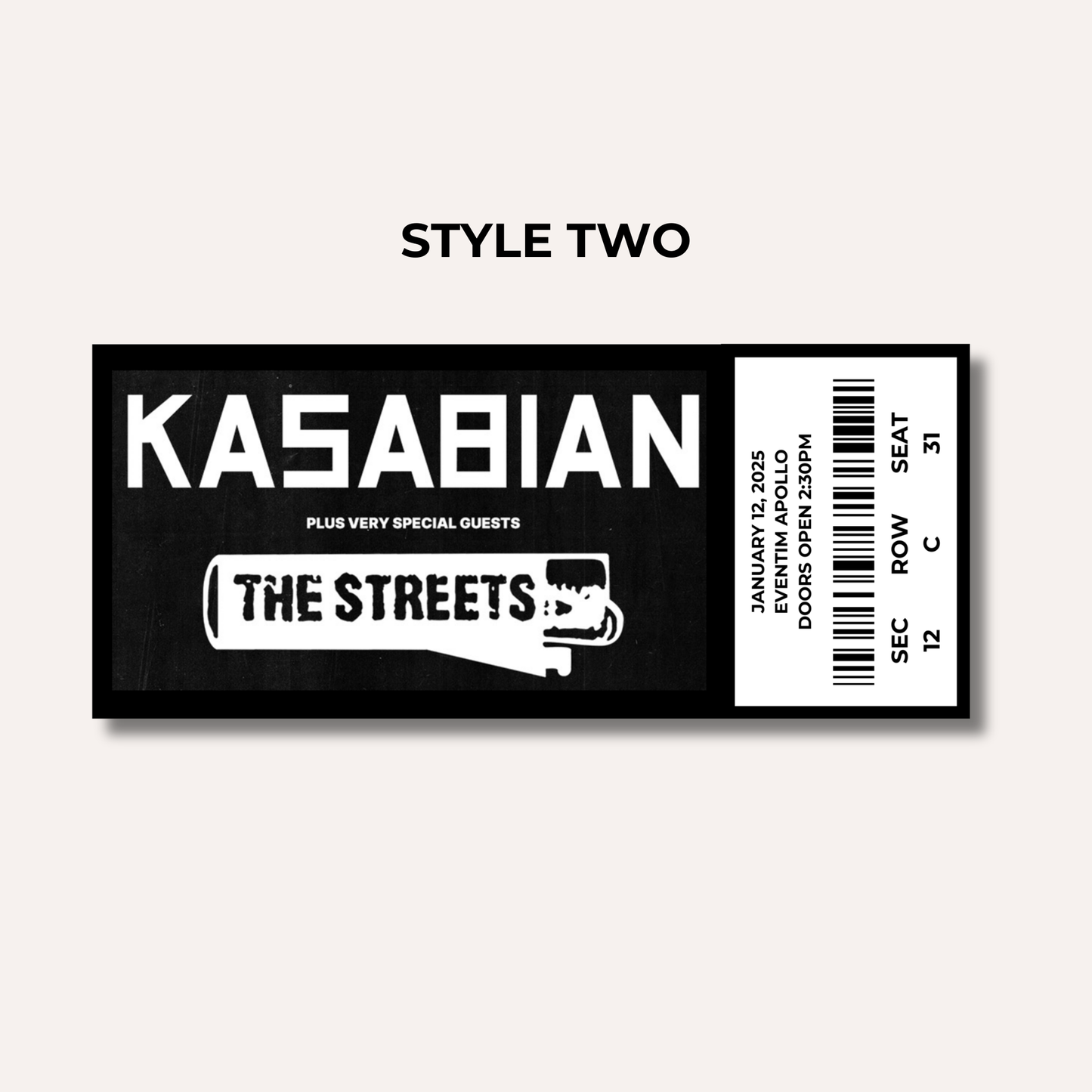 Concert Gifting Experience- Kasabian Tour