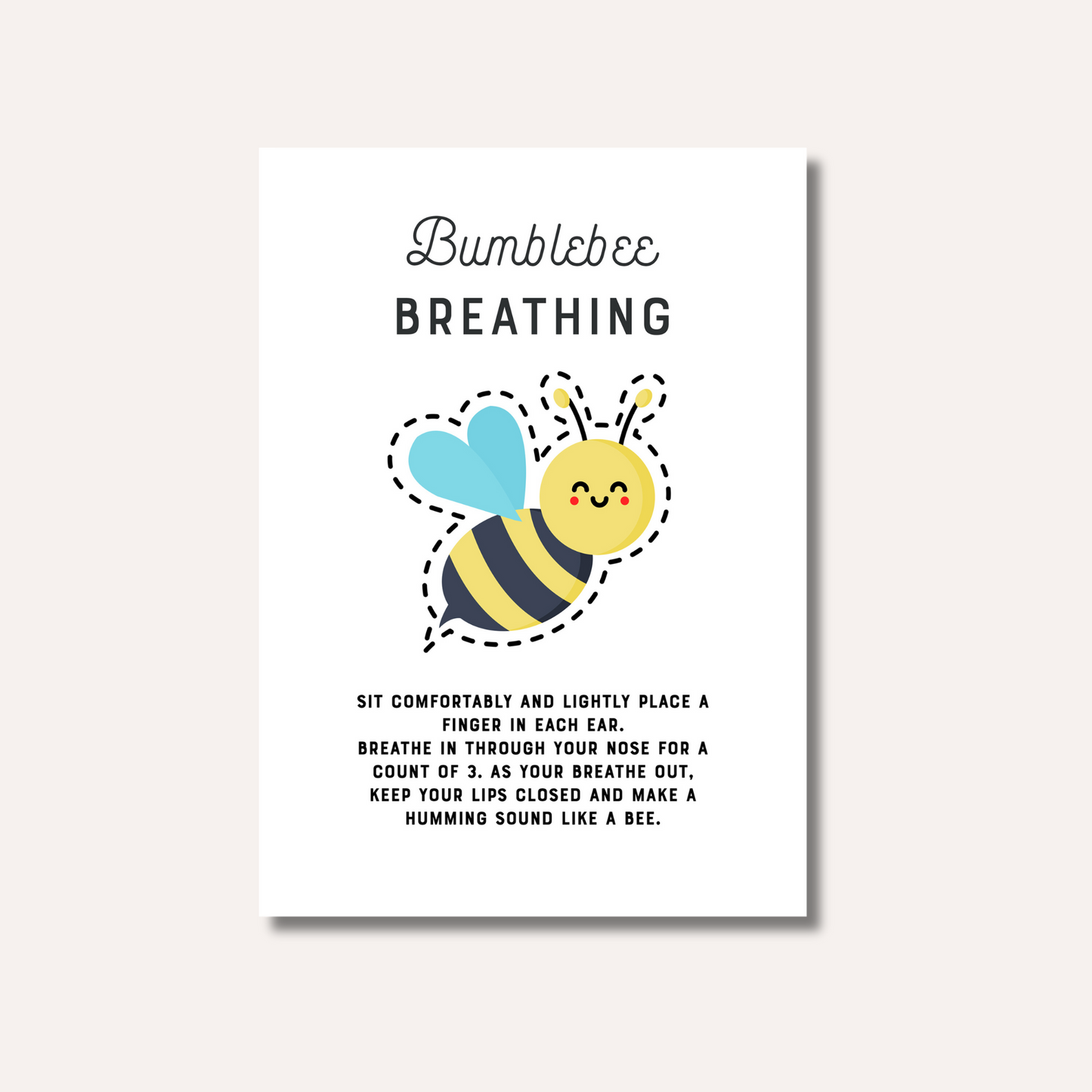 20 x Breathing Exercises Cards