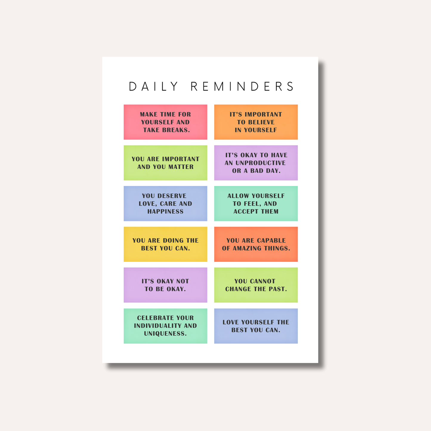 48 x Calm Corner Posters