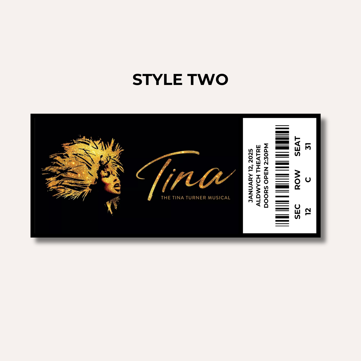 Theatre Gifting Experience- Tina Turner Musical