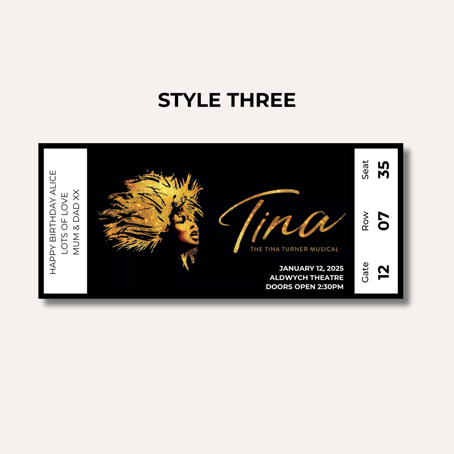Theatre Gifting Experience- Tina Turner Musical
