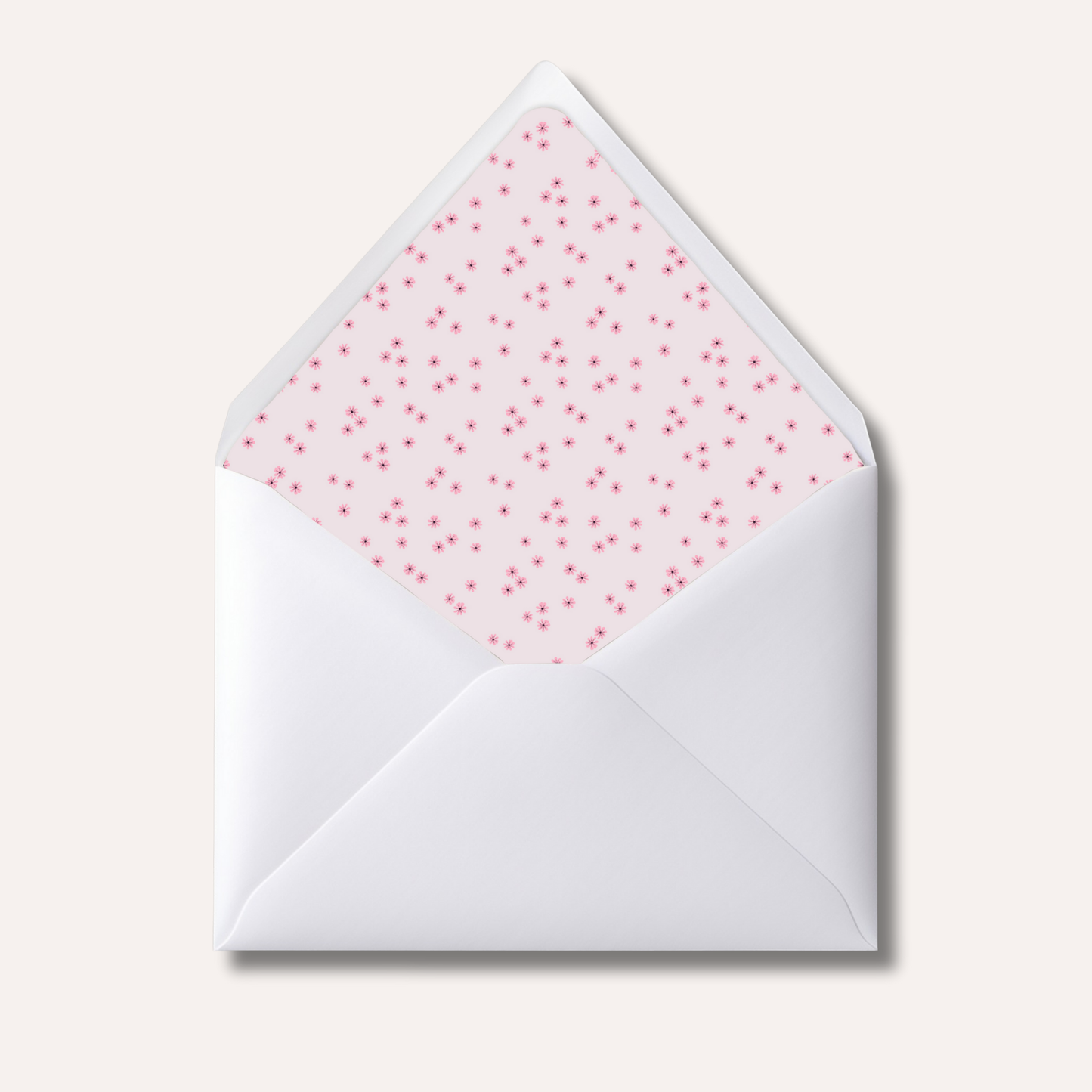 Envelope Liner: Pink Mini Florals