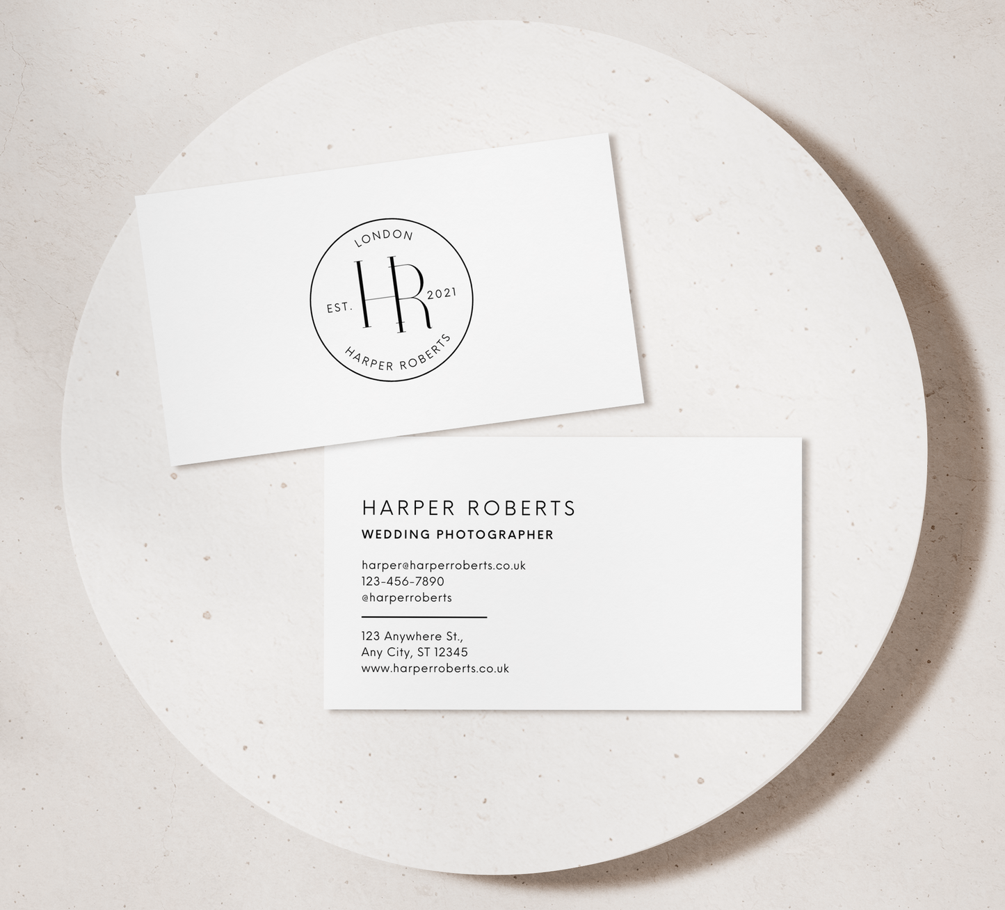 Modern Stamp Style Business Cards