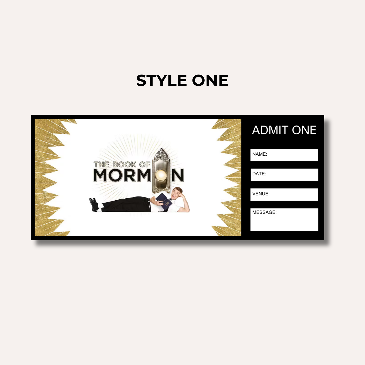 Theatre Gifting Experience- the Book of Mormon