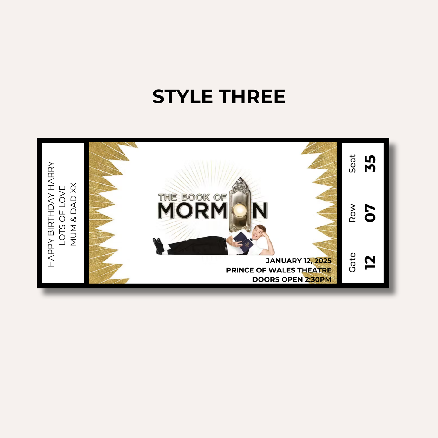 Theatre Gifting Experience- the Book of Mormon
