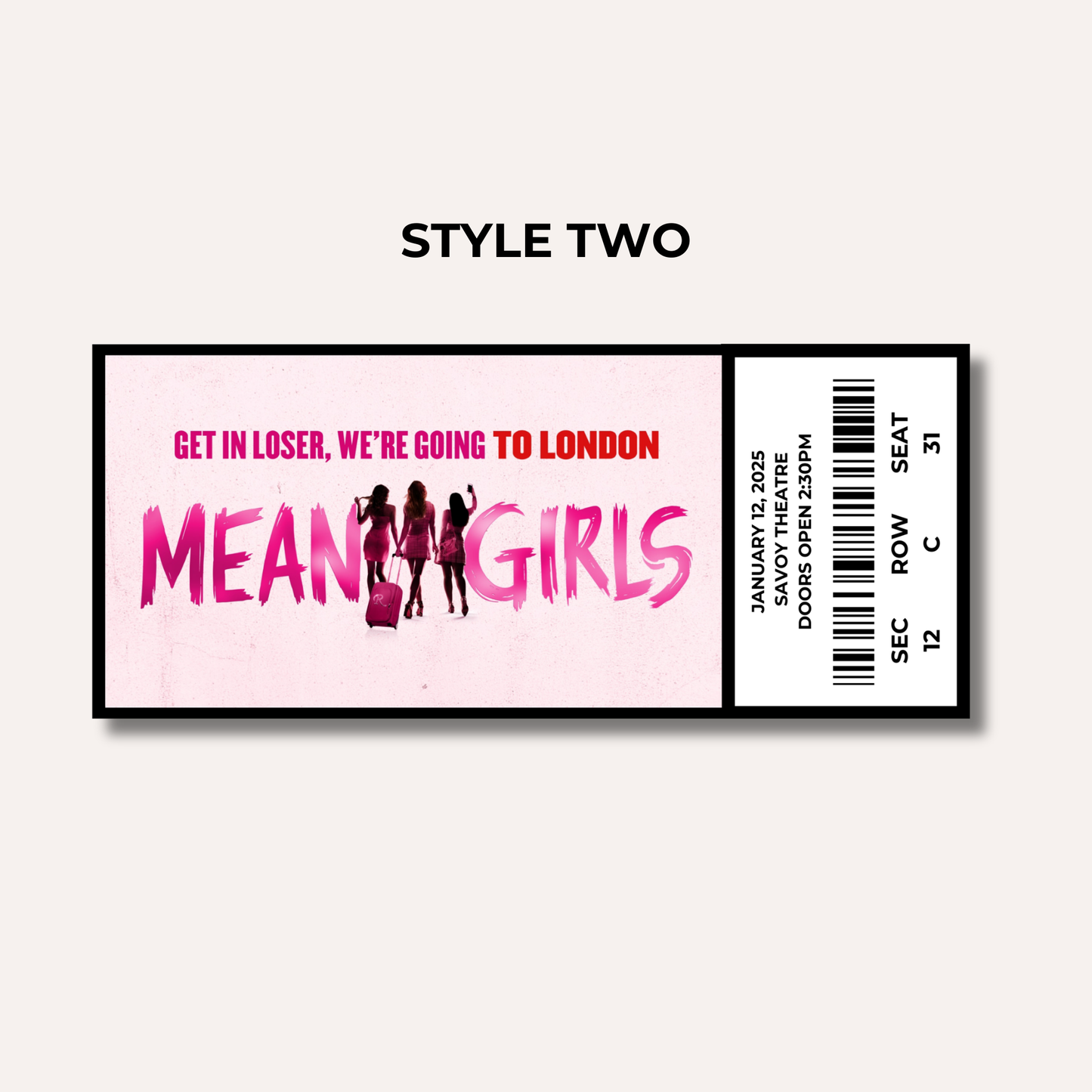 Theatre Gifting Experience- Mean Girls The Musical