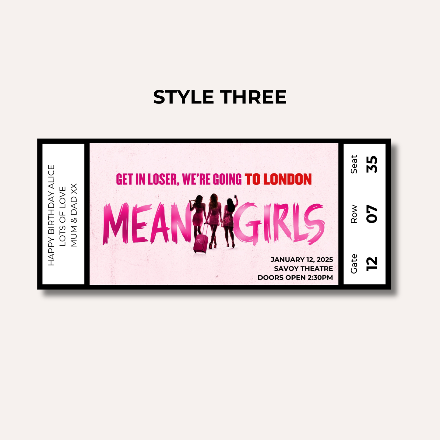 Theatre Gifting Experience- Mean Girls The Musical