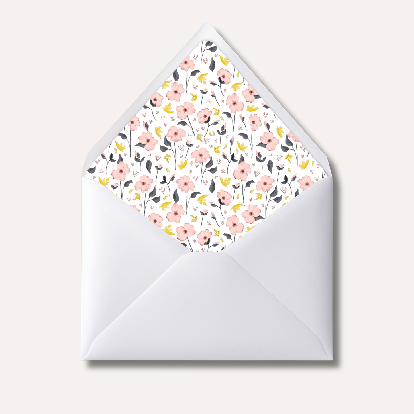 Envelope Liner: Pink & Yellow Floral
