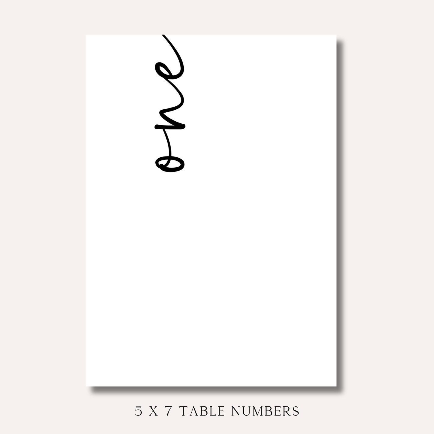 Table Numbers- Minimalistic Style #1