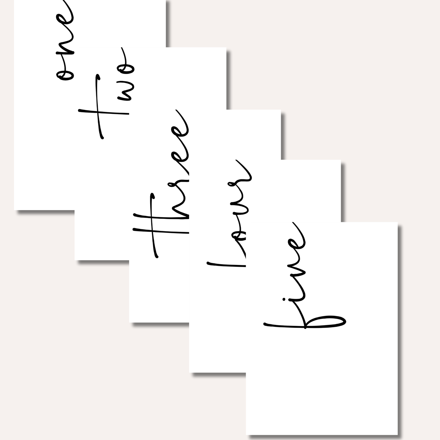 Table Numbers- Minimalistic Style #1