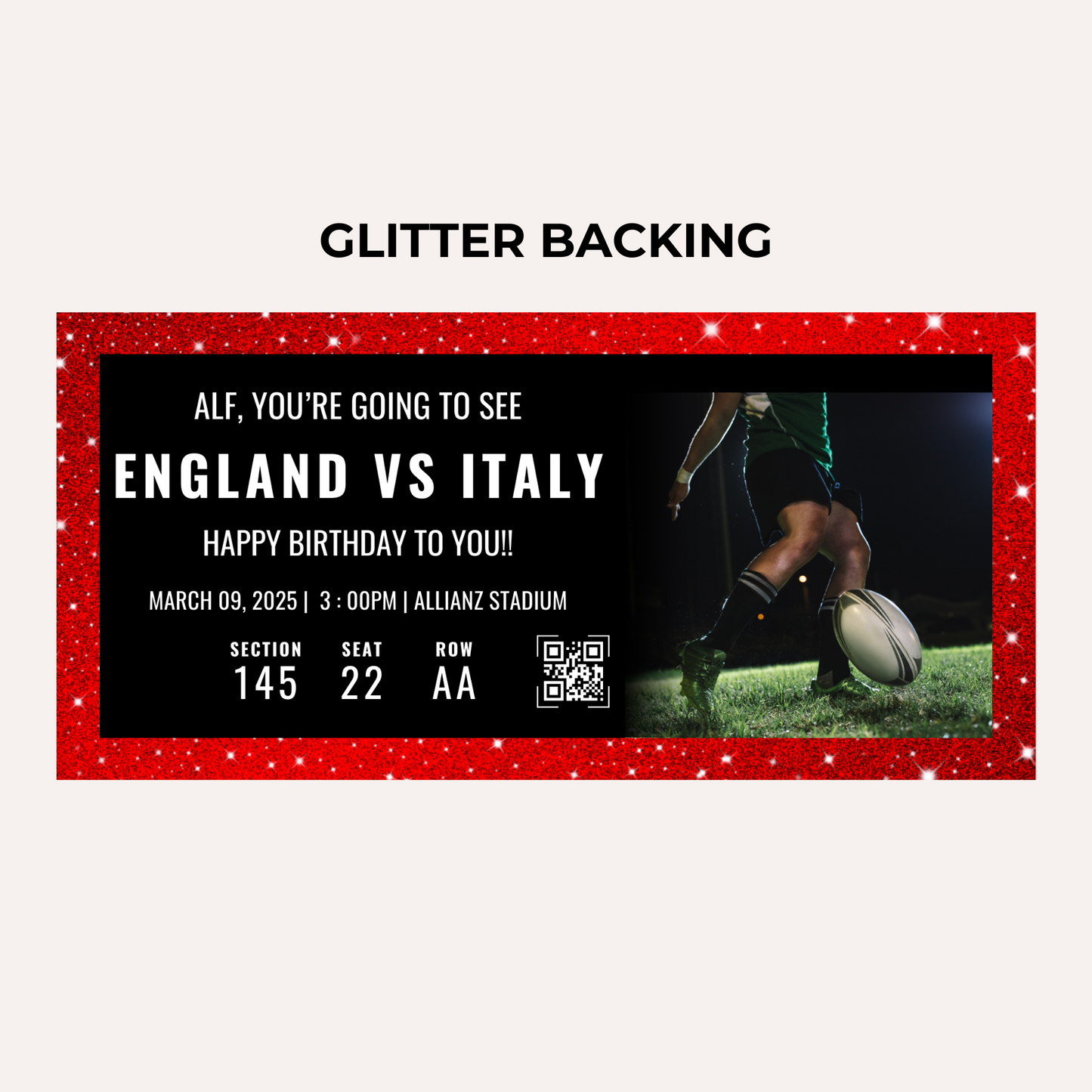 Sporting Event Gifting Experience- Rugby Game