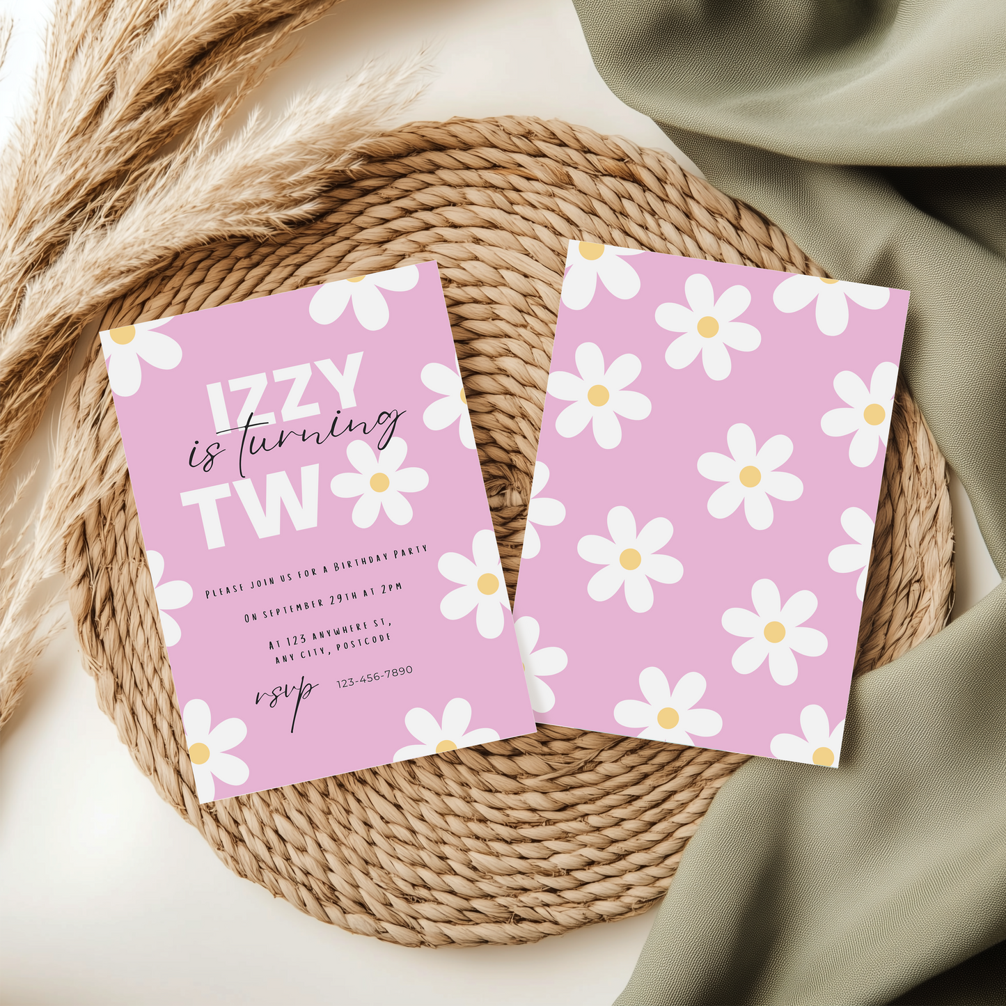 Flower Power Party Invitation