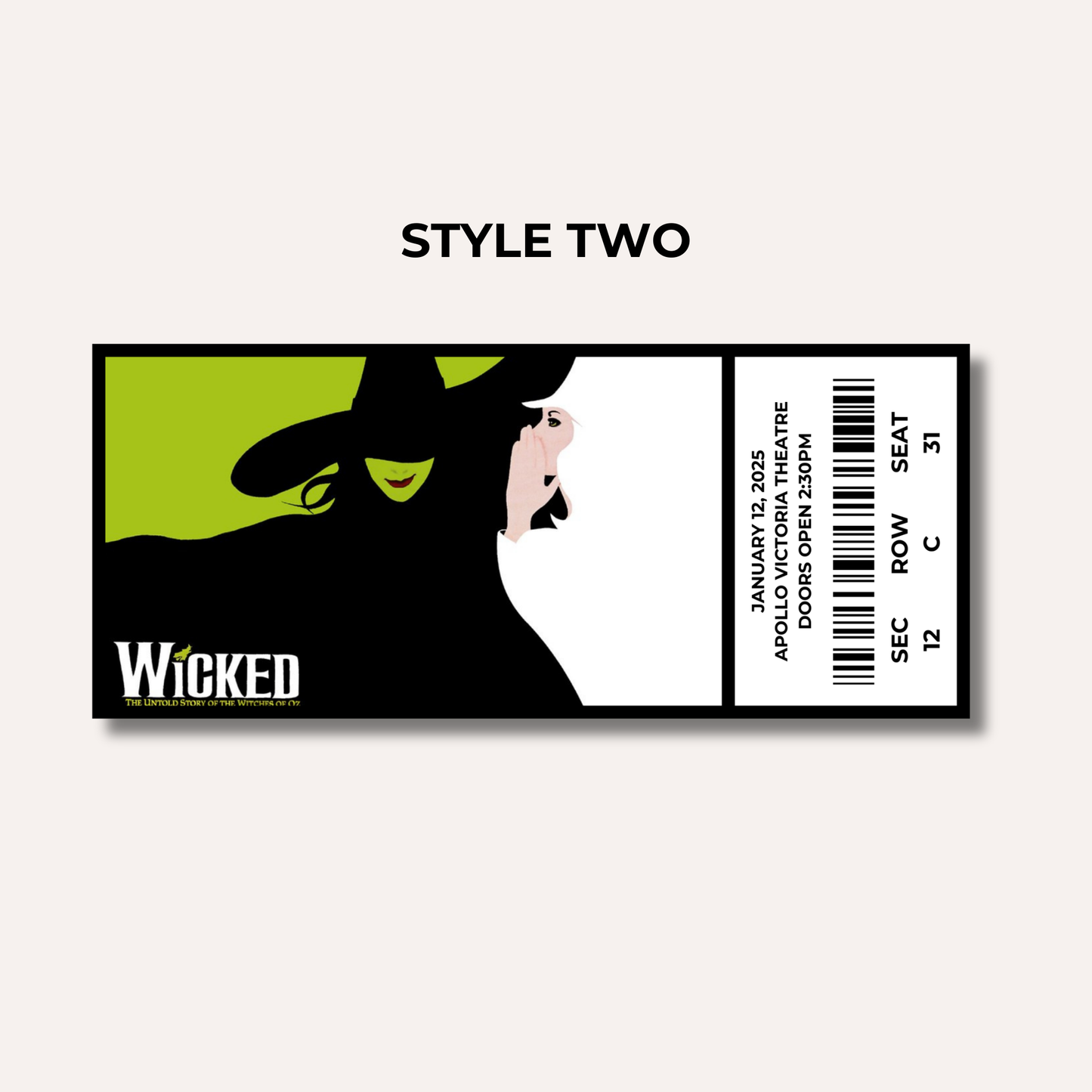 Theatre Gifting Experience- Wicked