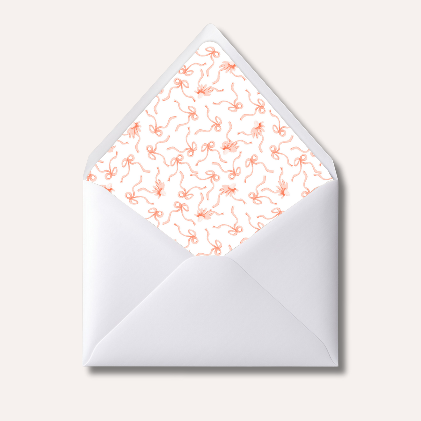 Envelope Liner: Orange Bows
