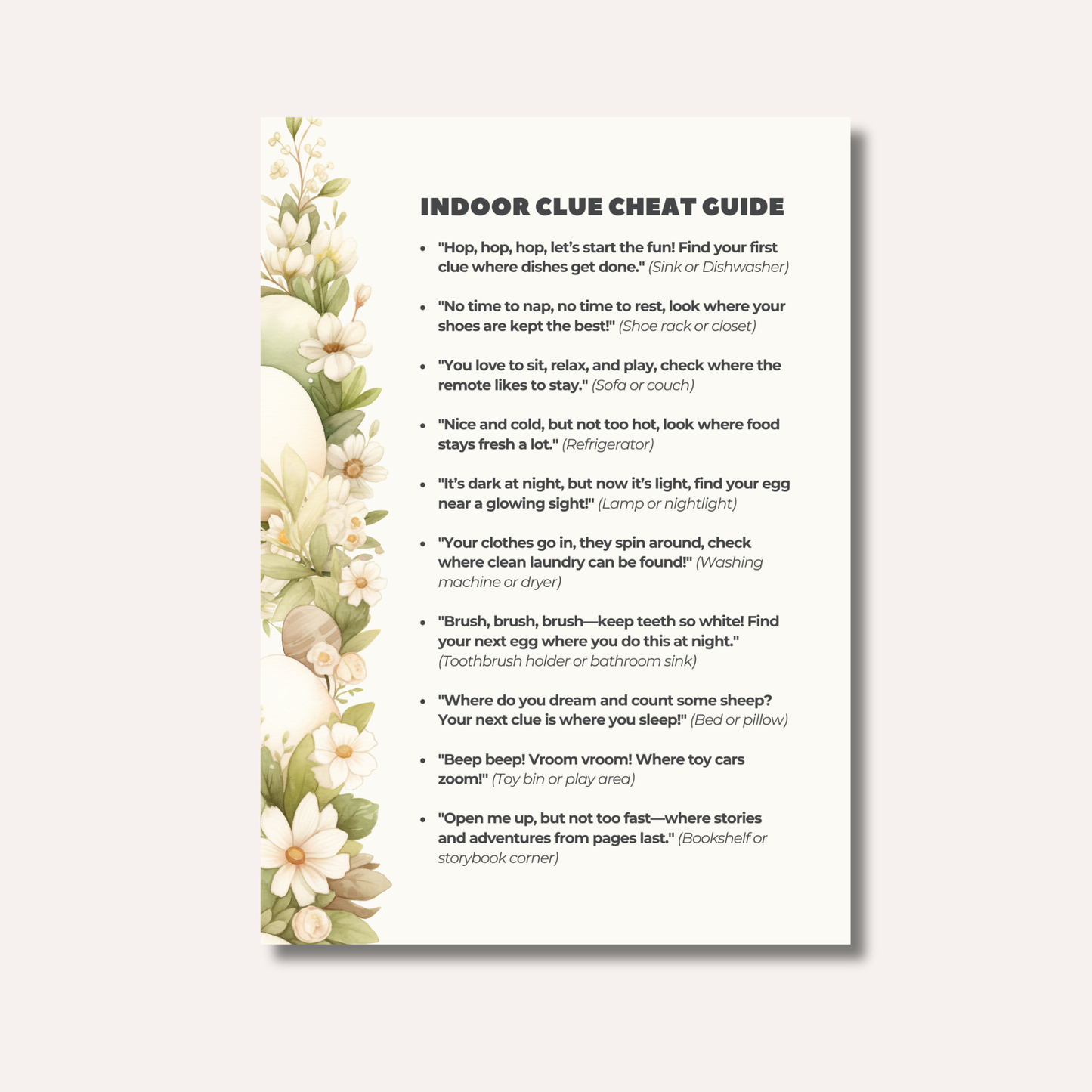 Easter Egg Hunt Cards
