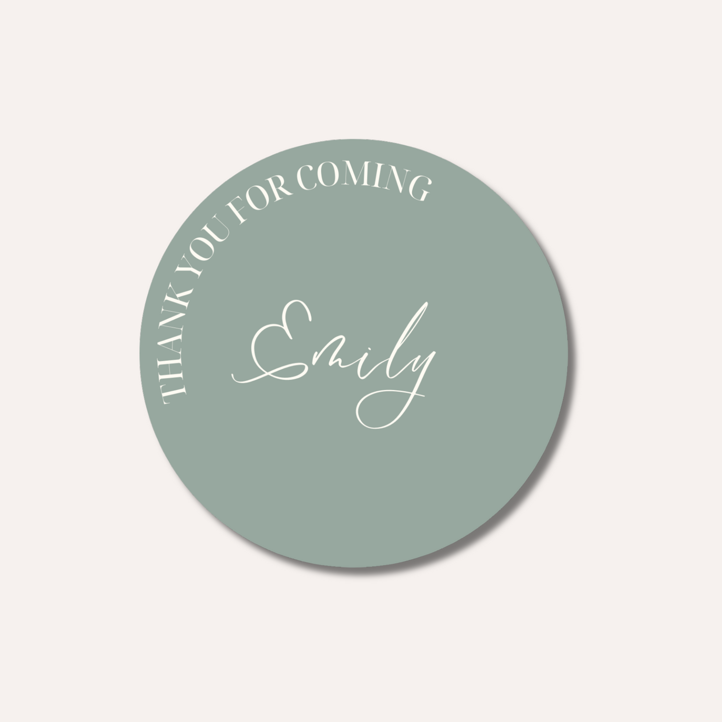 Round Place Card